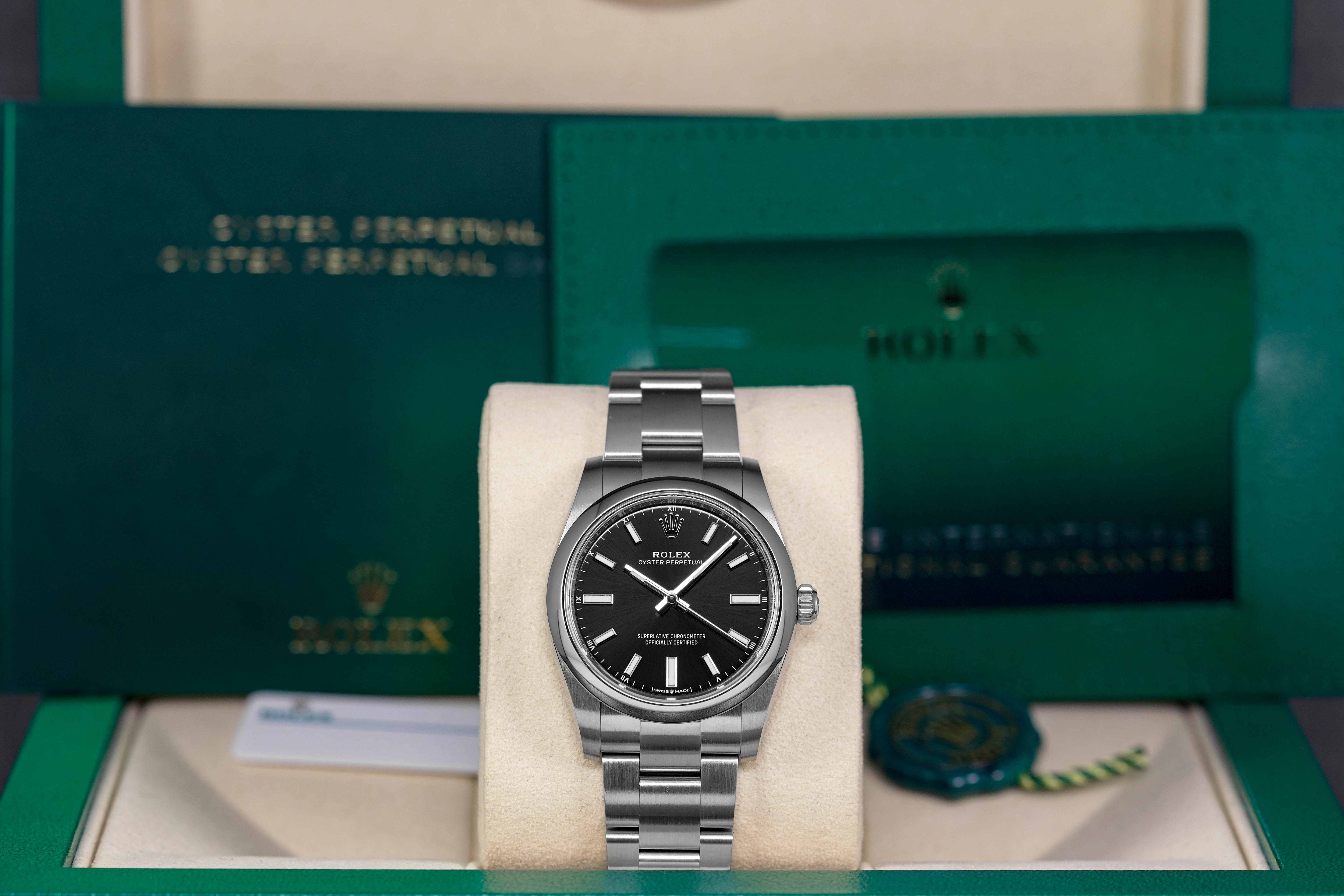 ROLEX OYSTER PERPETUAL 34MM BLACK DIAL (2025) - IDWX