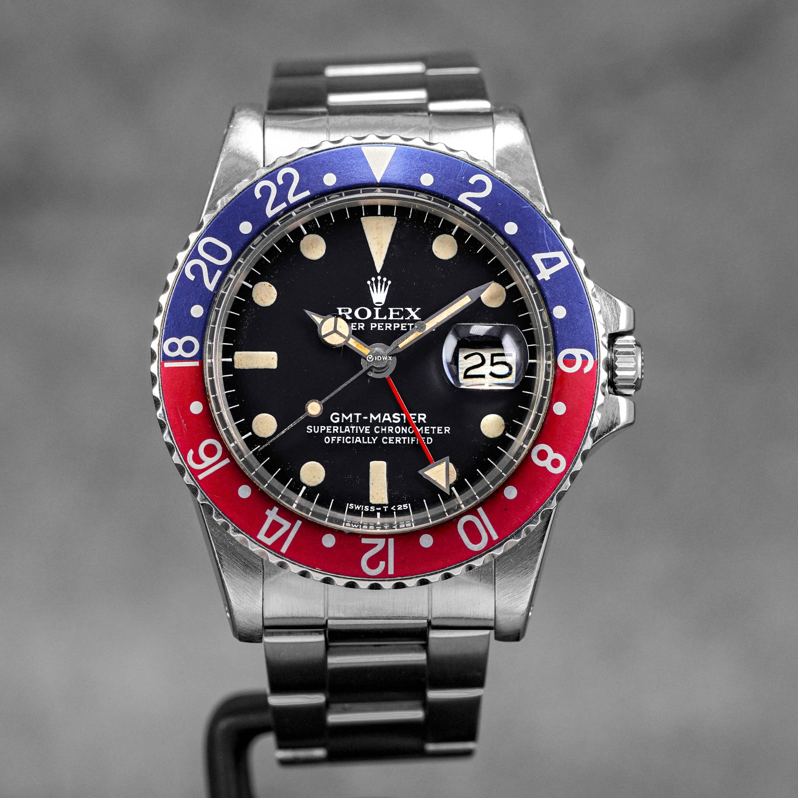 ROLEX GMT MASTER PEPSI 1675 'SWISS T DIAL' (WATCH ONLY) IDWX