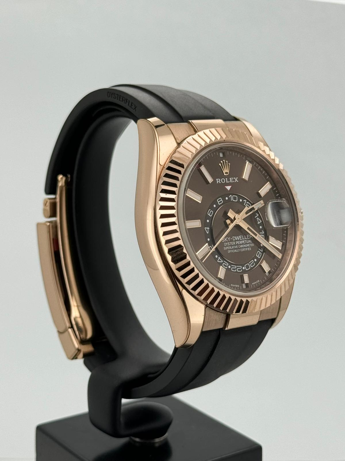 SKY-DWELLER OYSTERFLEX ROSEGOLD CHOCO DIAL (2022)