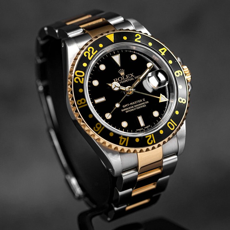 GMT MASTER-II TWOTONE YELLOWGOLD BLACK DIAL 16713 (2003)