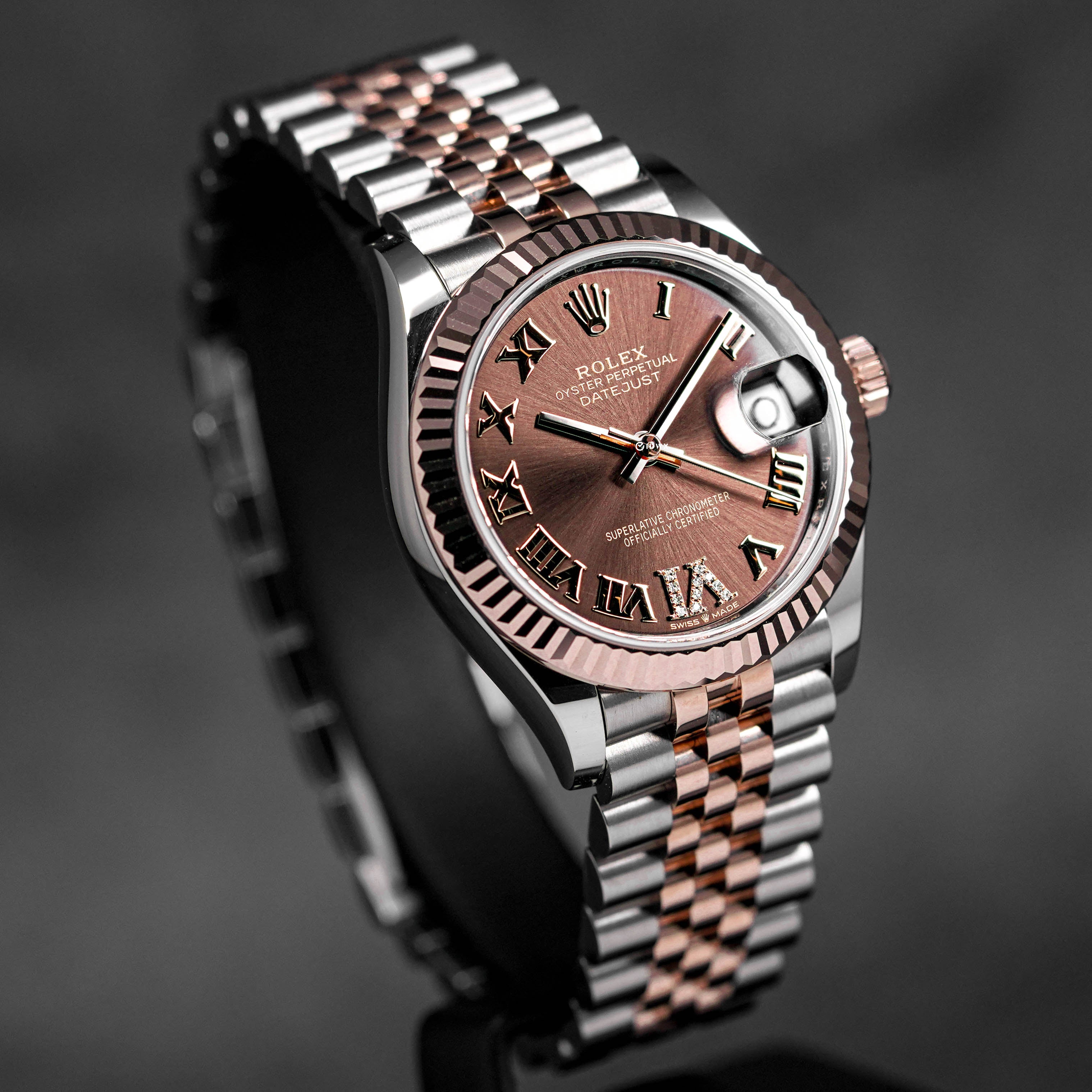 DATEJUST 31MM CHOCO ROMAN DIAL DIAMOND ON VI (2025)