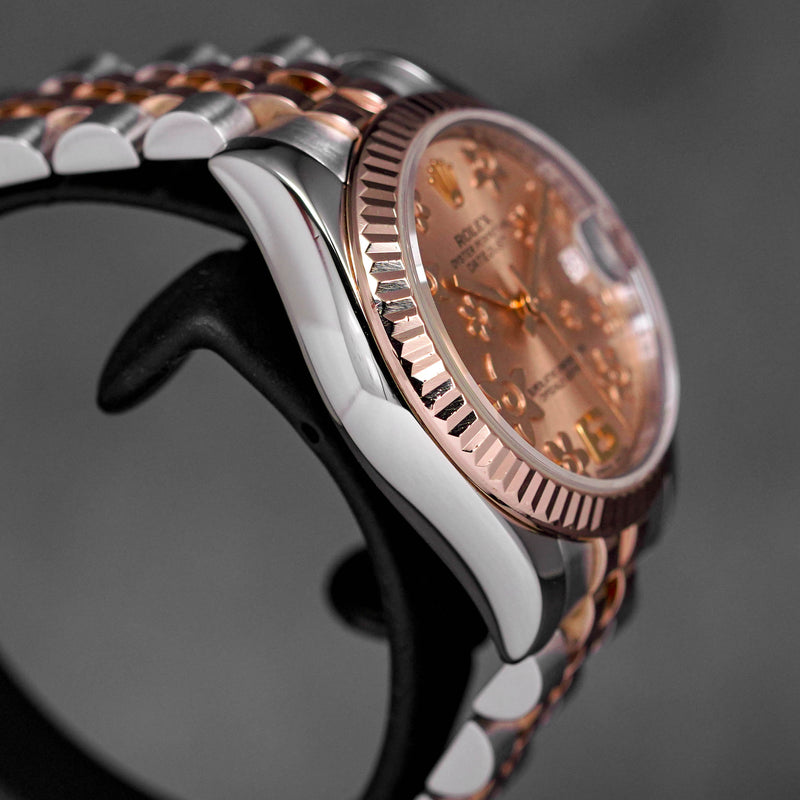 DATEJUST 31MM TWOTONE ROSEGOLD PINK FLORAL DIAL (2009)