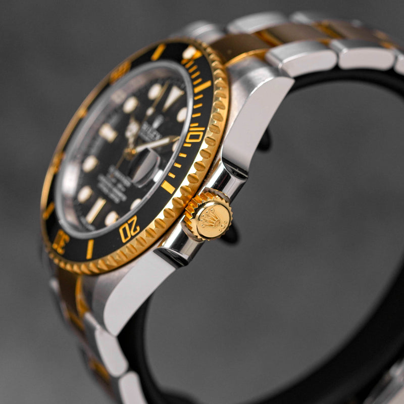 SUBMARINER DATE 40MM TWOTONE YELLOWGOLD BLACK DIAL (2014)