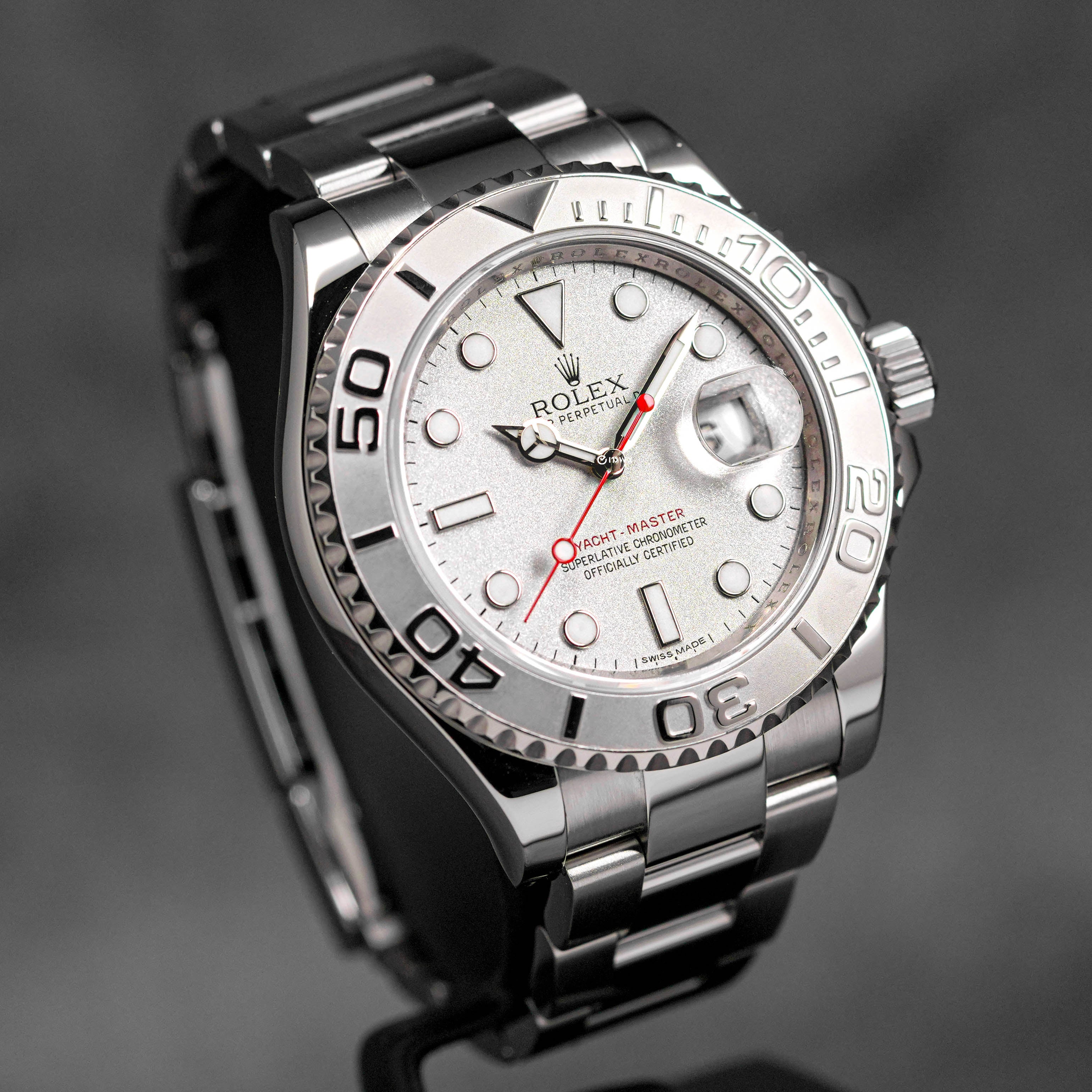 YACHT-MASTER 40MM PLATINUM BEZEL SILVER DIAL (2014)