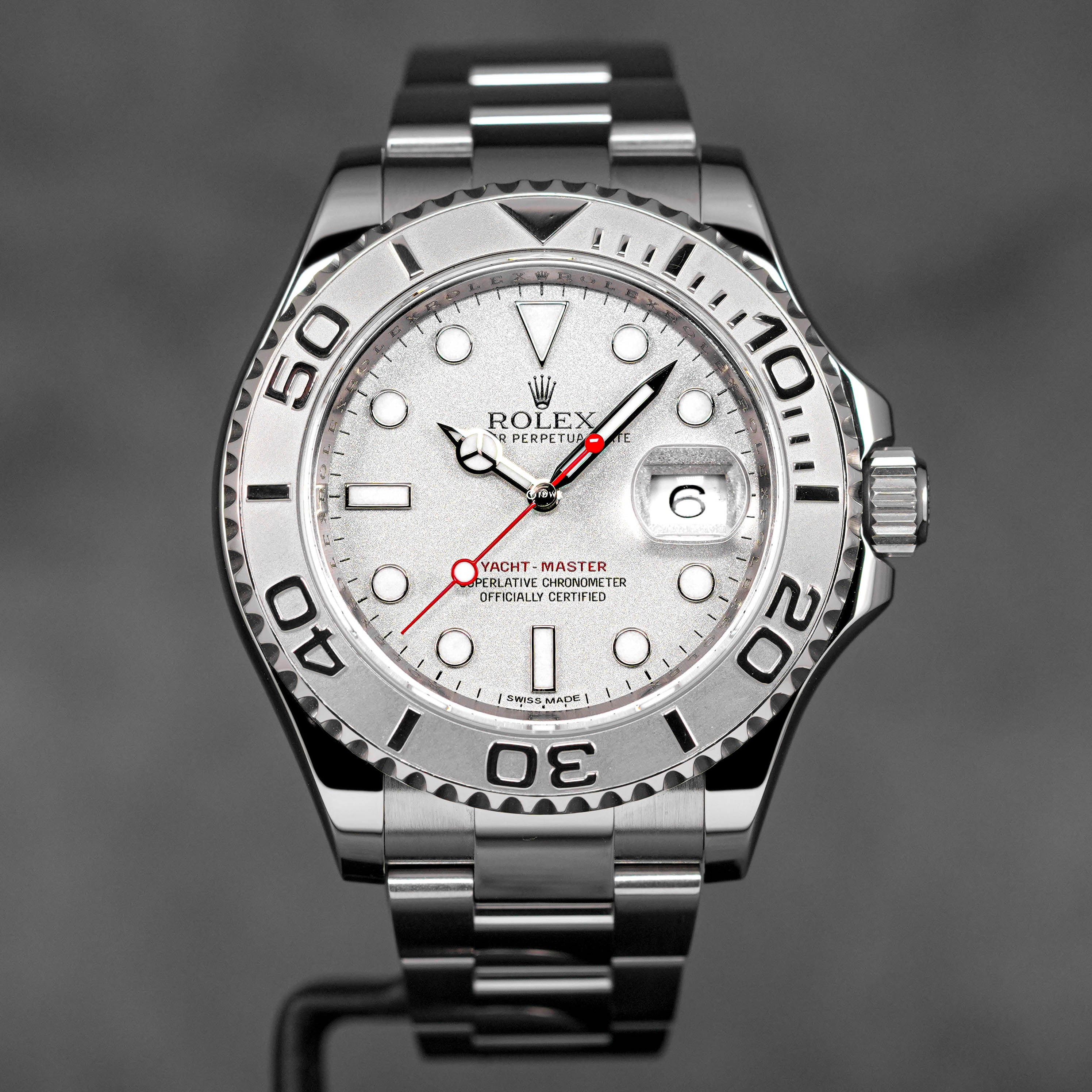 YACHT-MASTER 40MM PLATINUM BEZEL SILVER DIAL (2014)