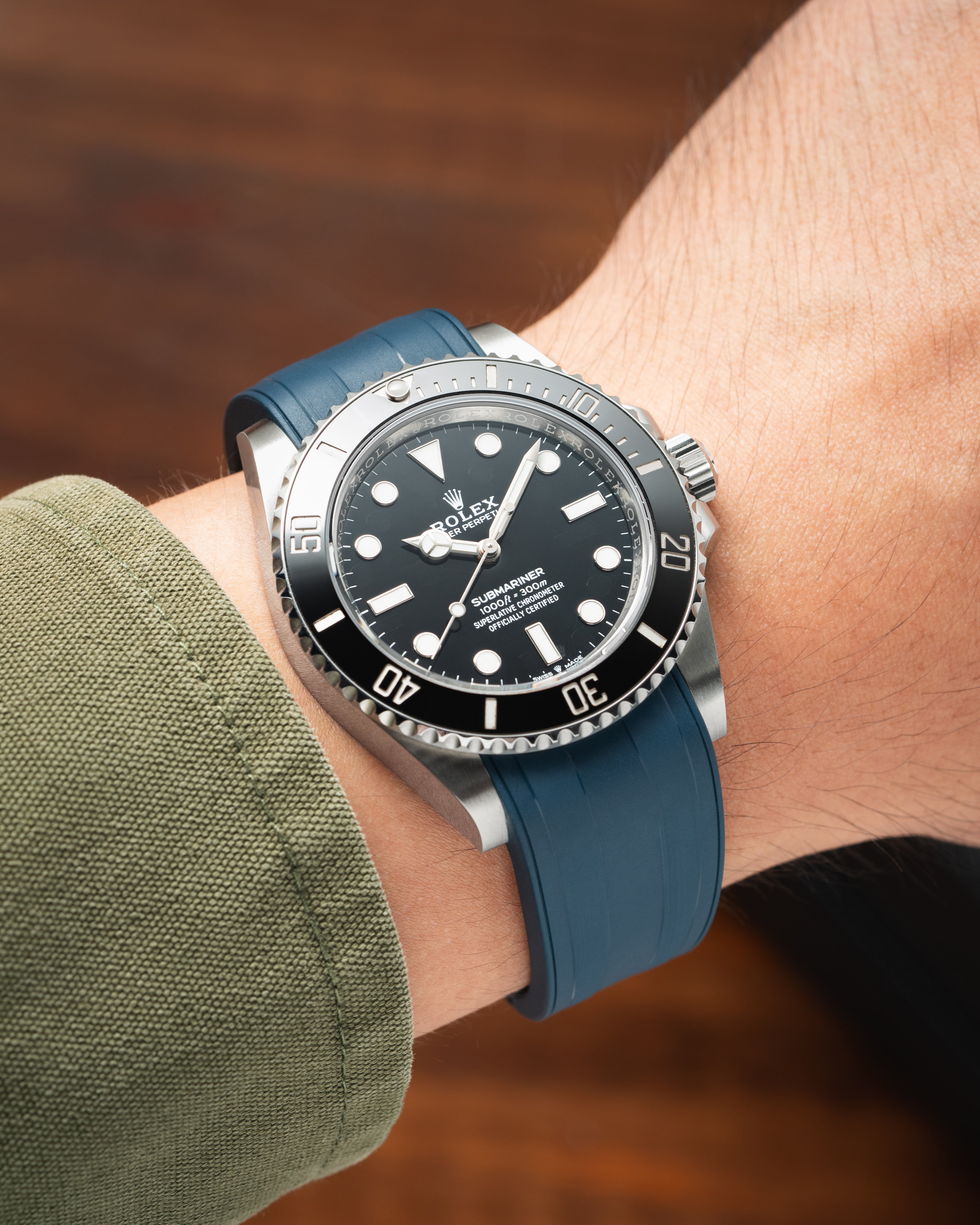 Rubber Strap Rolex Submariner 41mm Navy Blue