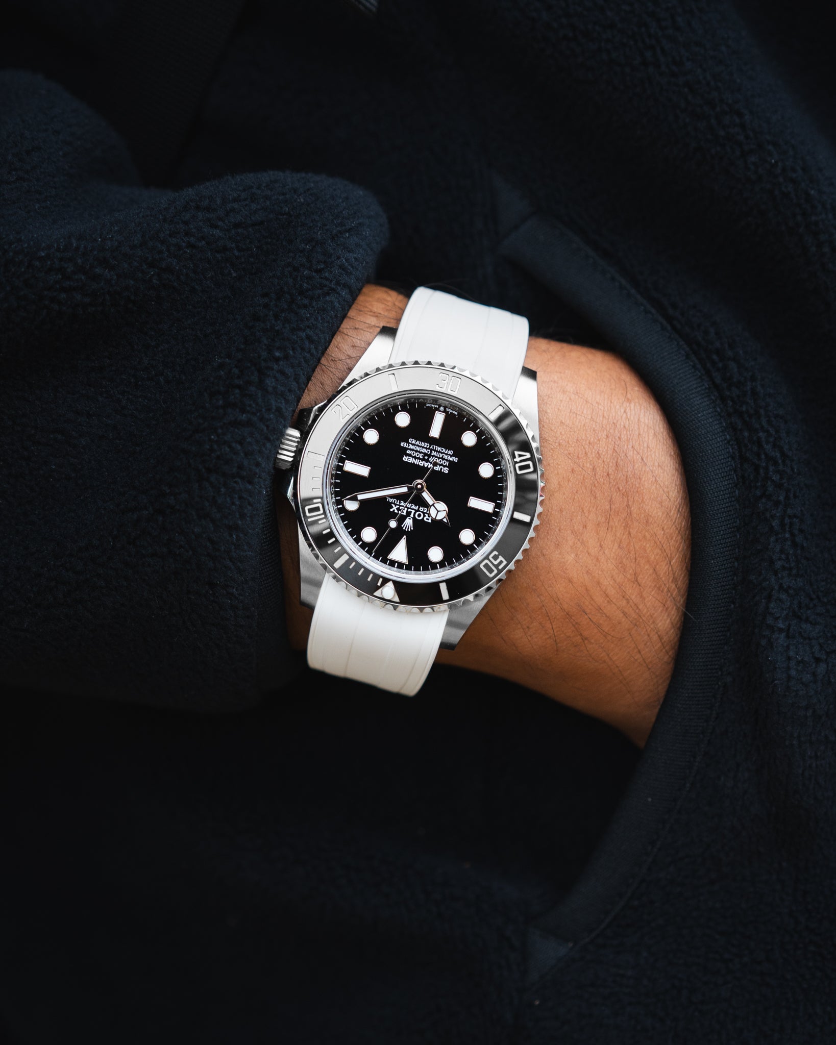 Rubber Strap Rolex Submariner 41mm White