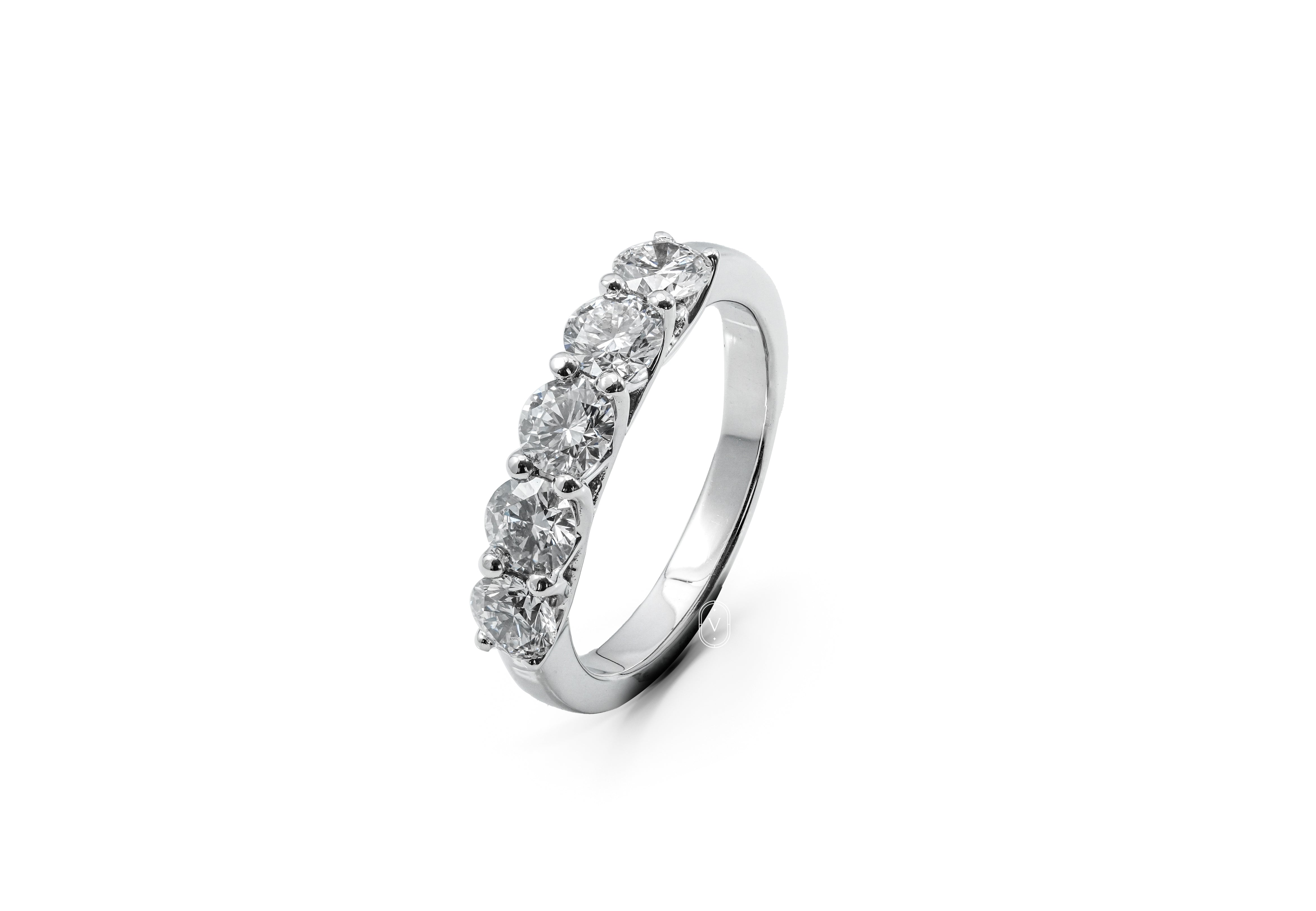 Round Half Eternity Ring