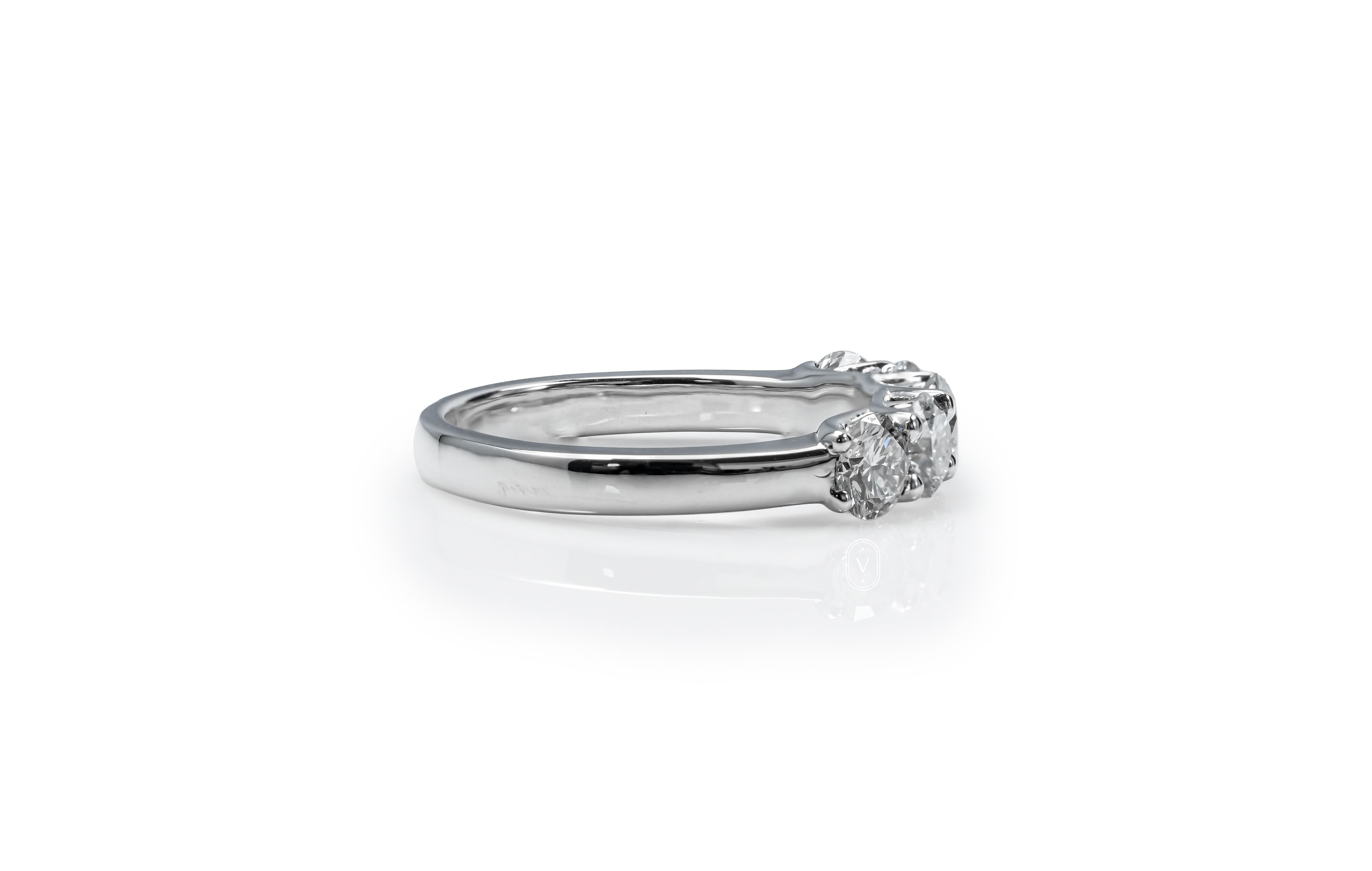 Round Half Eternity Ring