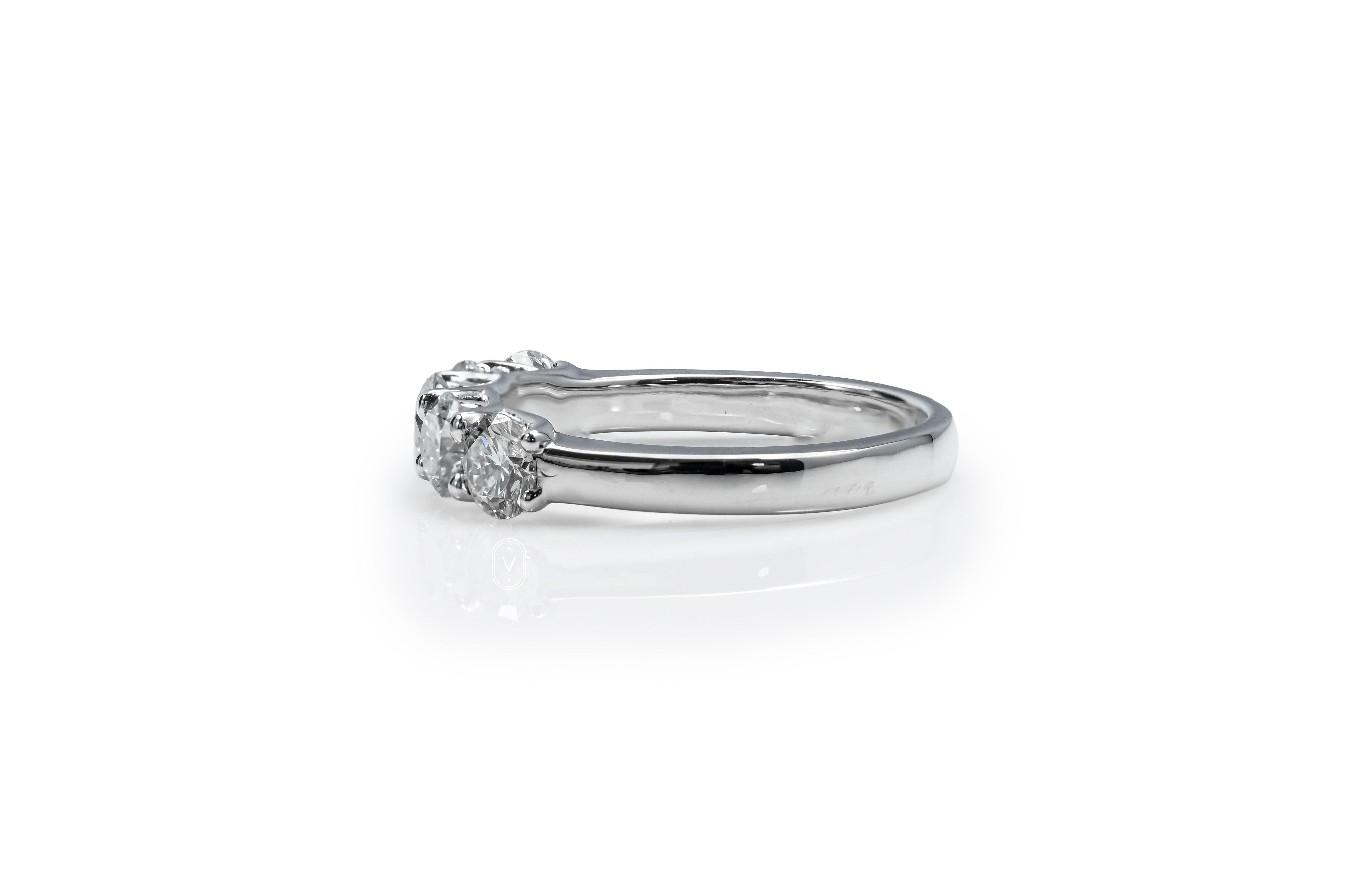 Round Half Eternity Ring