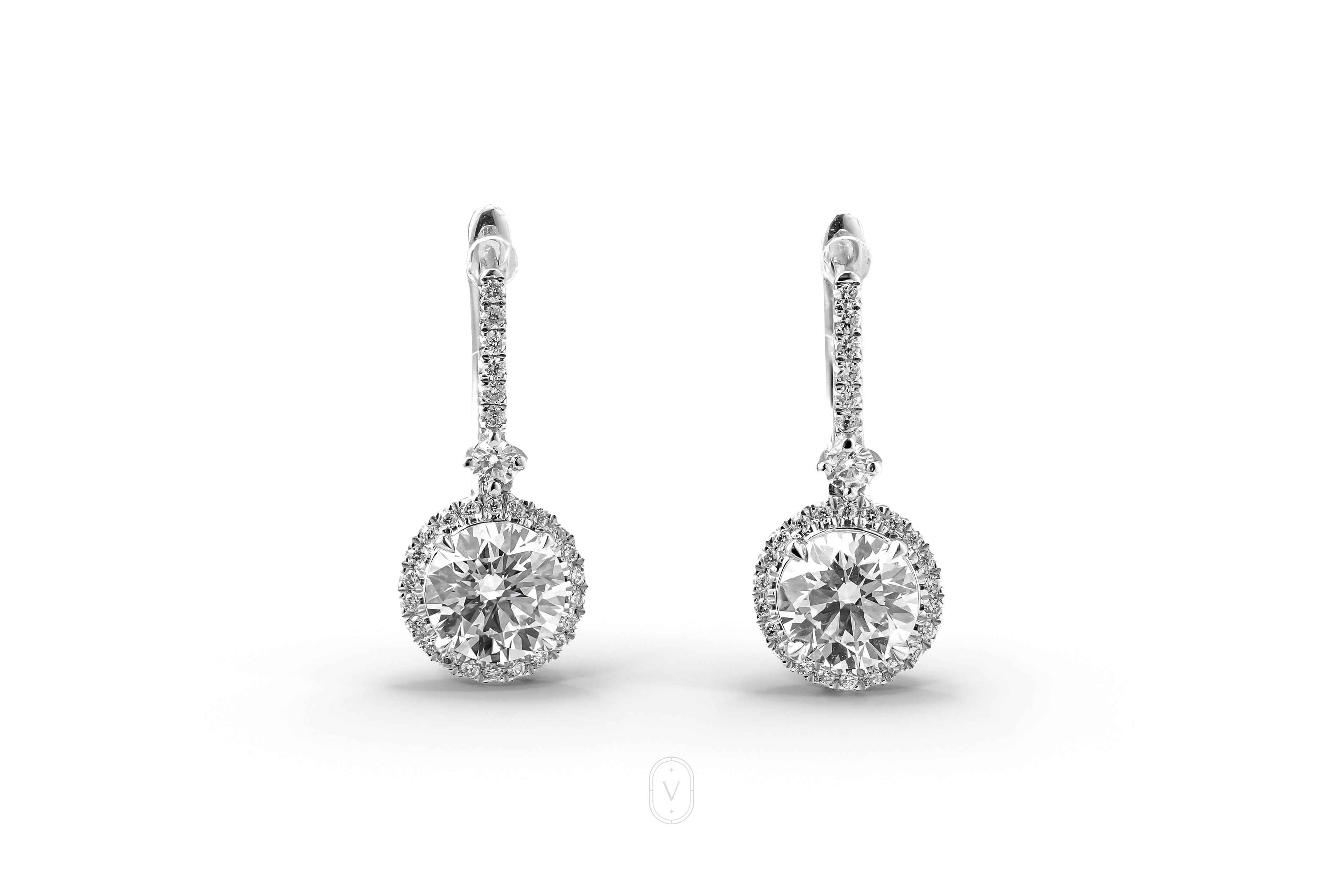 Round Halo Earring