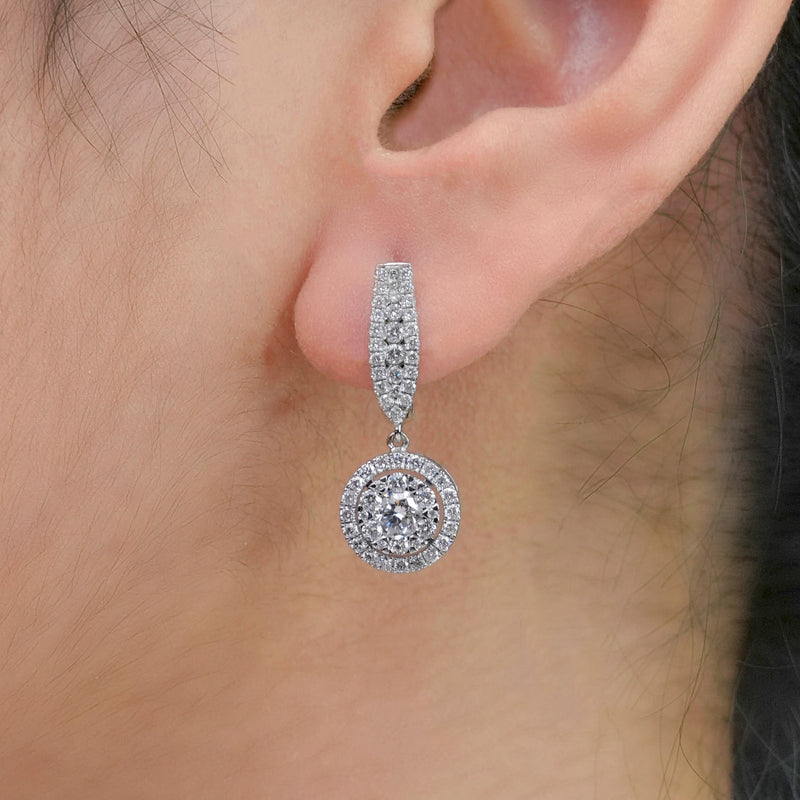 Round Halo Earring