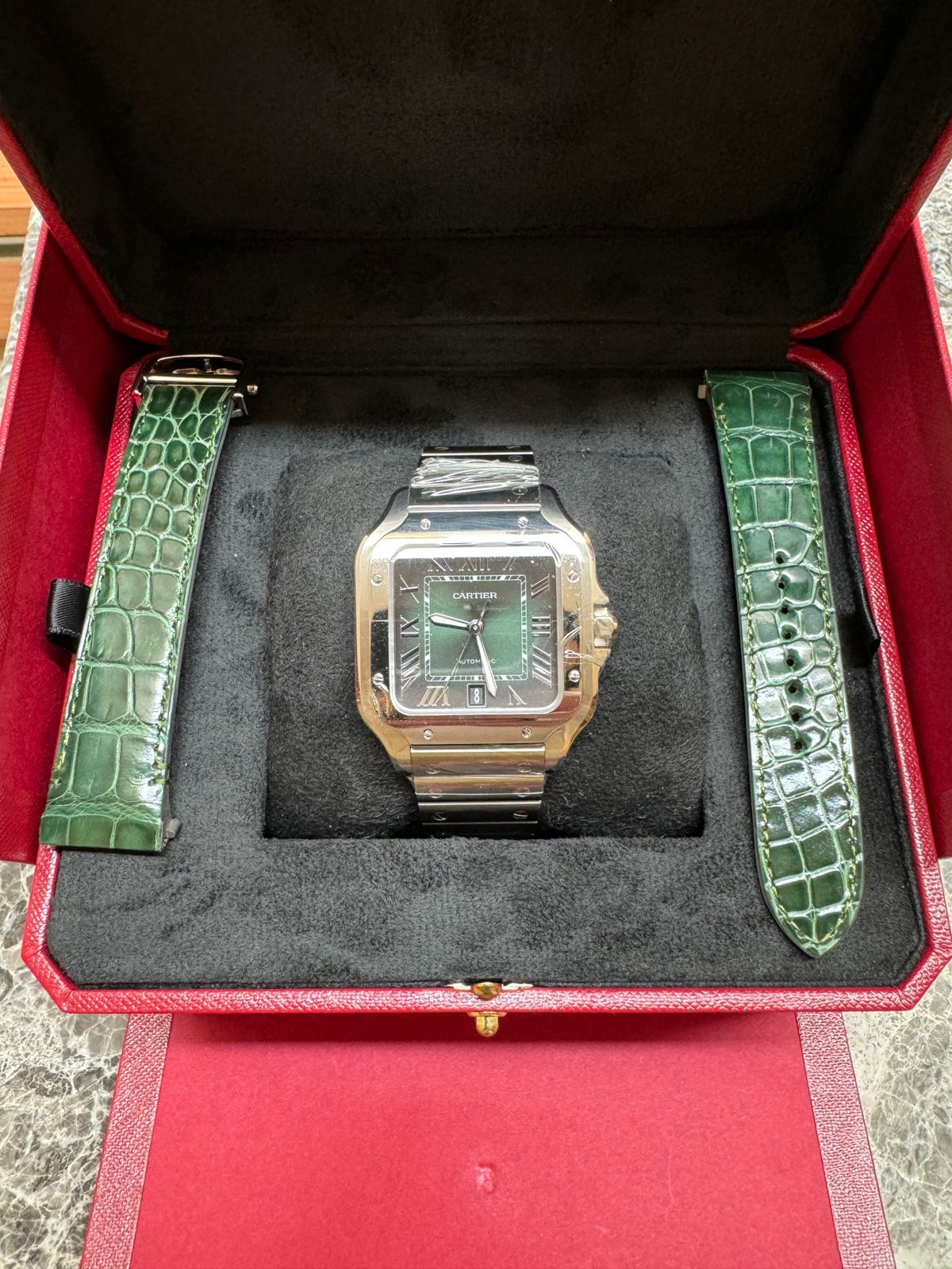 SANTOS DE CARTIER L GREEN DIAL (2024)