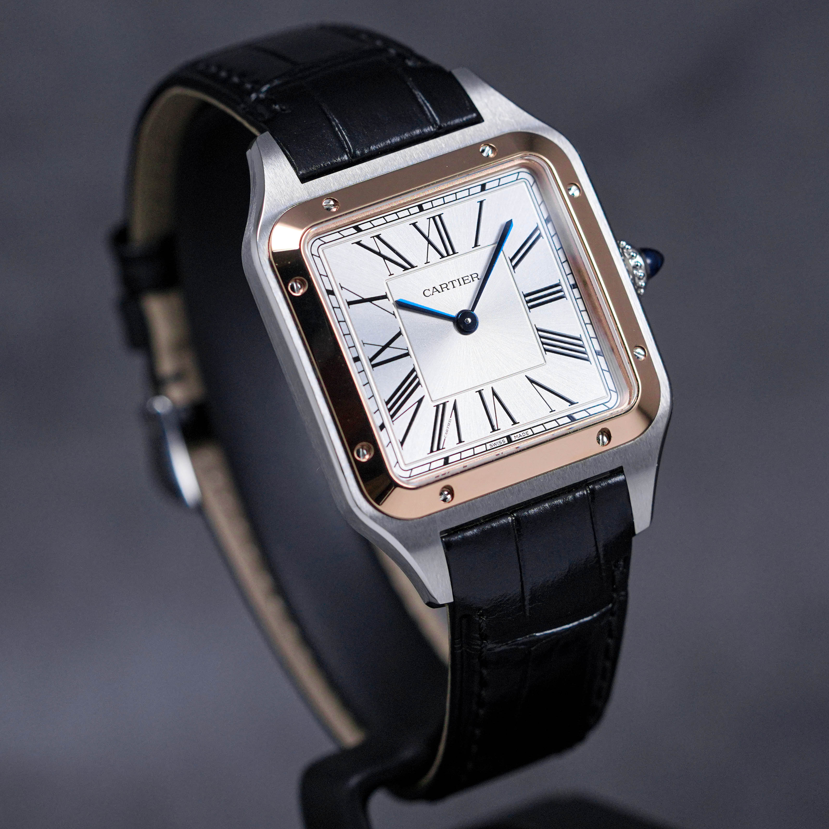 SANTOS DUMONT L TWOTONE ROSEGOLD SILVER DIAL (2023)