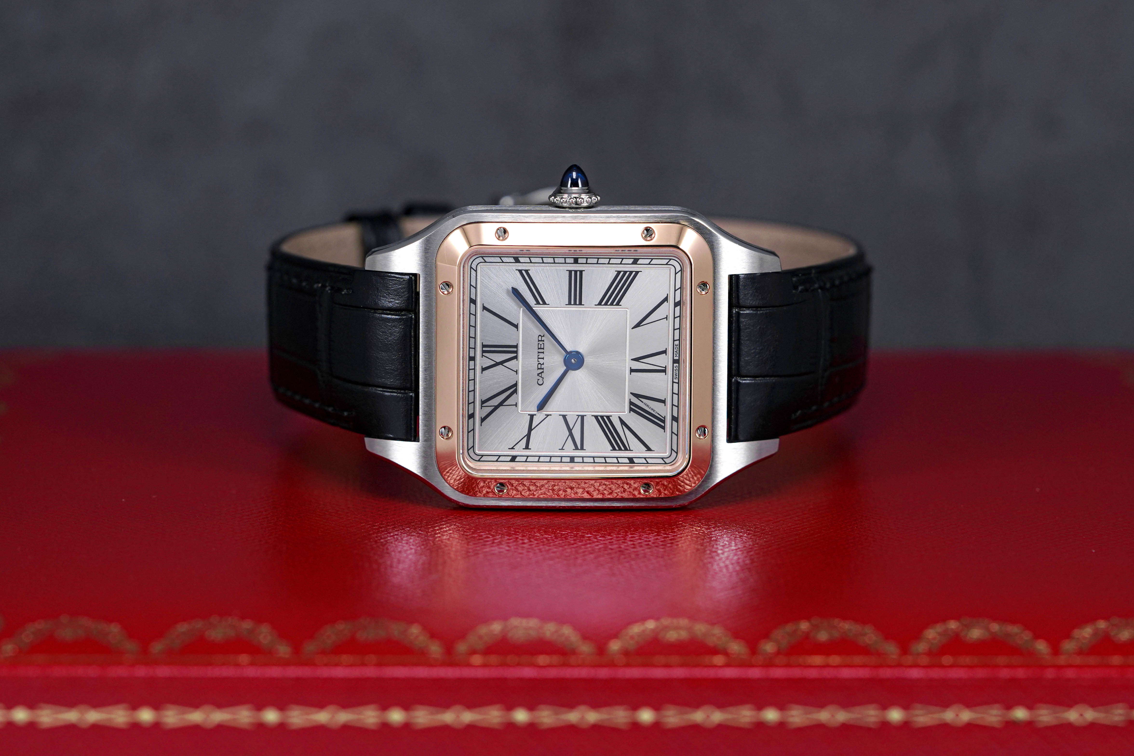 SANTOS DUMONT L TWOTONE ROSEGOLD SILVER DIAL (2023)