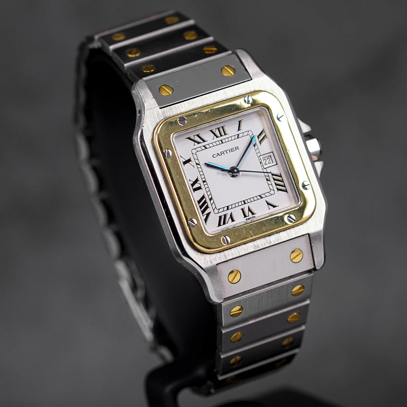 SANTOS AC 23.80 TWOTONE YELLOWGOLD WHITE DIAL (WATCH ONLY)