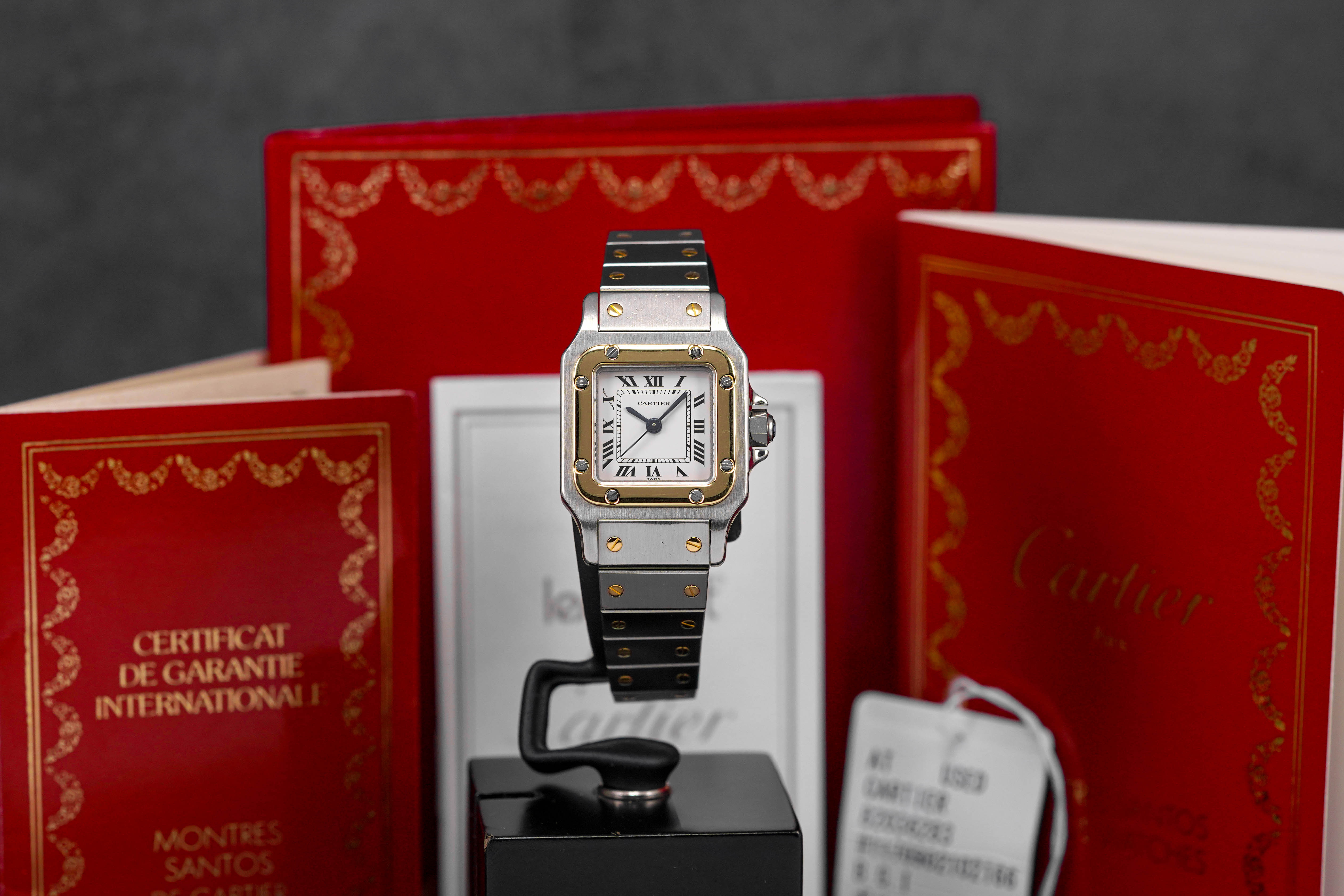 SANTOS GALBEE TWOTONE YELLOWGOLD WHITE DIAL (1995)