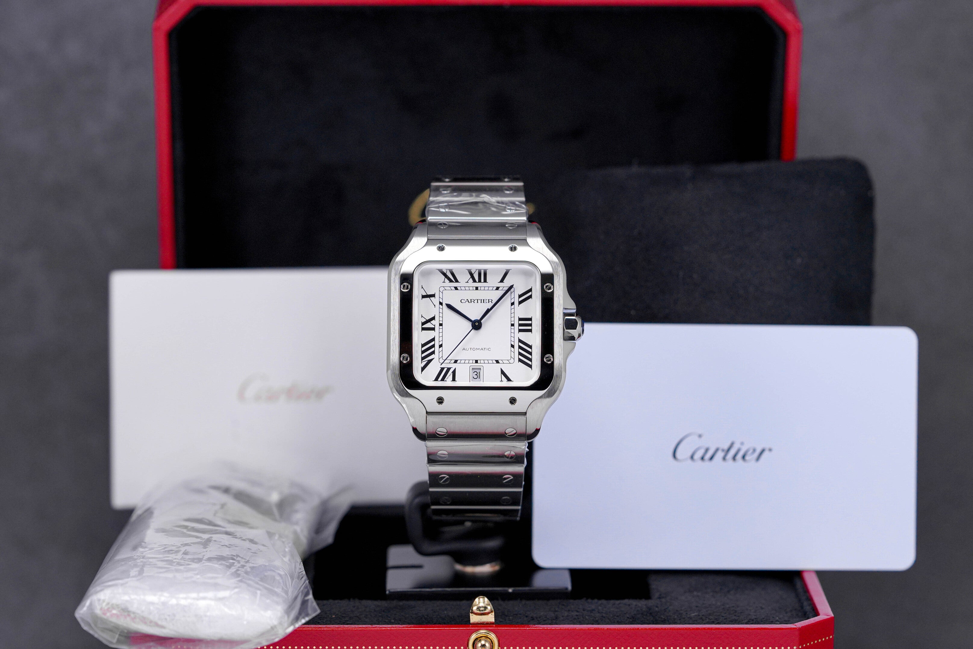 SANTOS DE CARTIER L WHITE DIAL (2023)