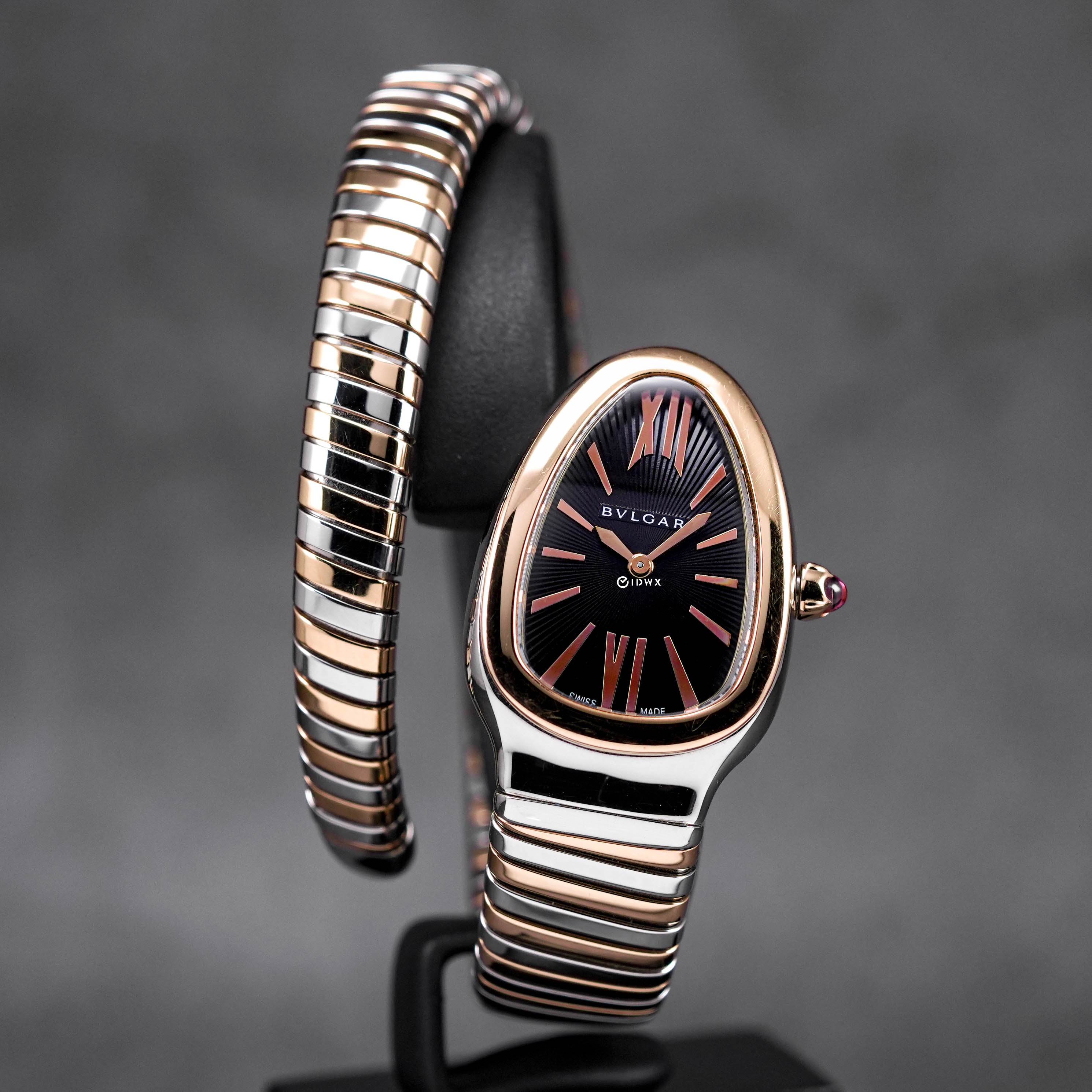 SERPENTI TUBOGAS TWOTONE ROSEGOLD BLACK DIAL (2014)