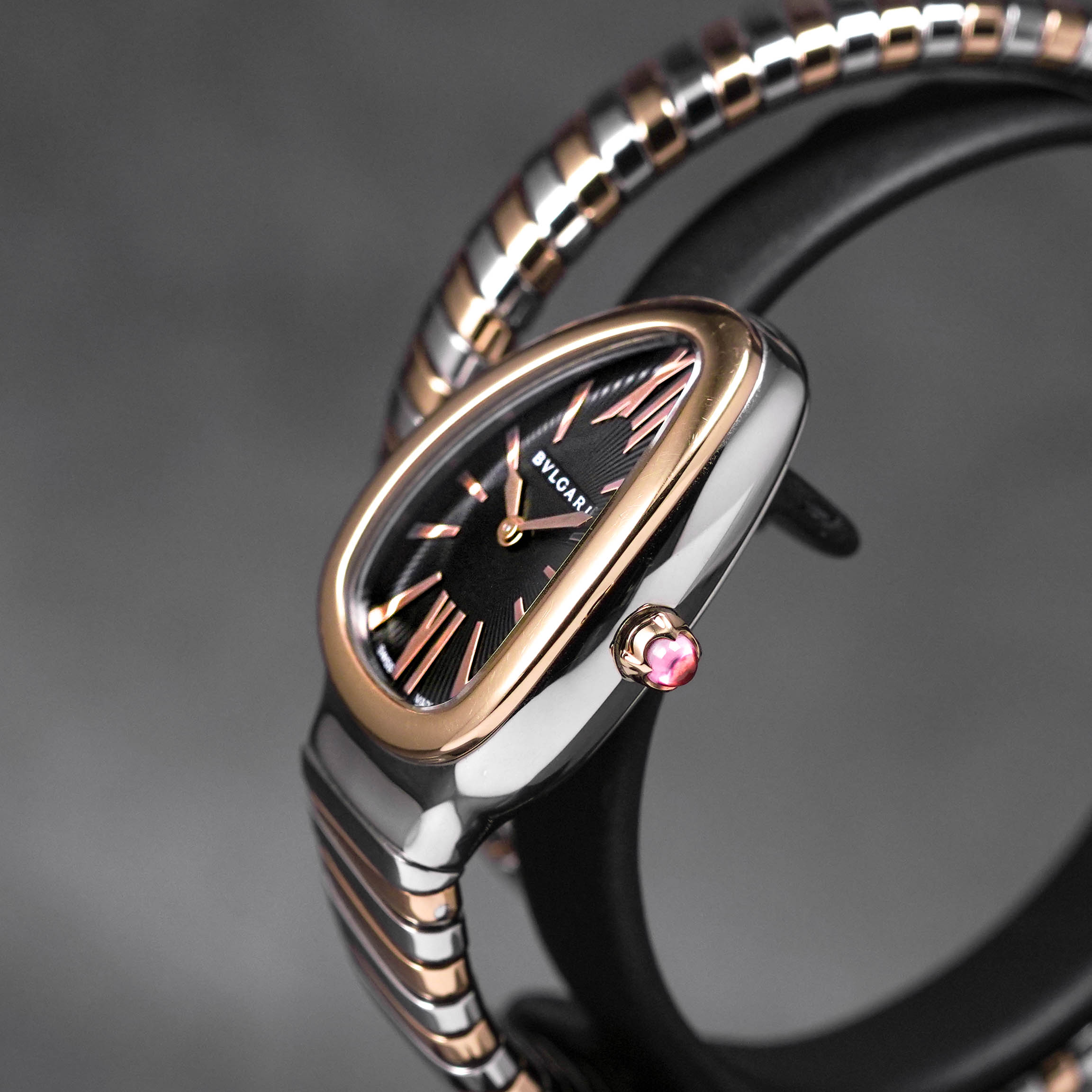 SERPENTI TUBOGAS TWOTONE ROSEGOLD BLACK DIAL (2014)