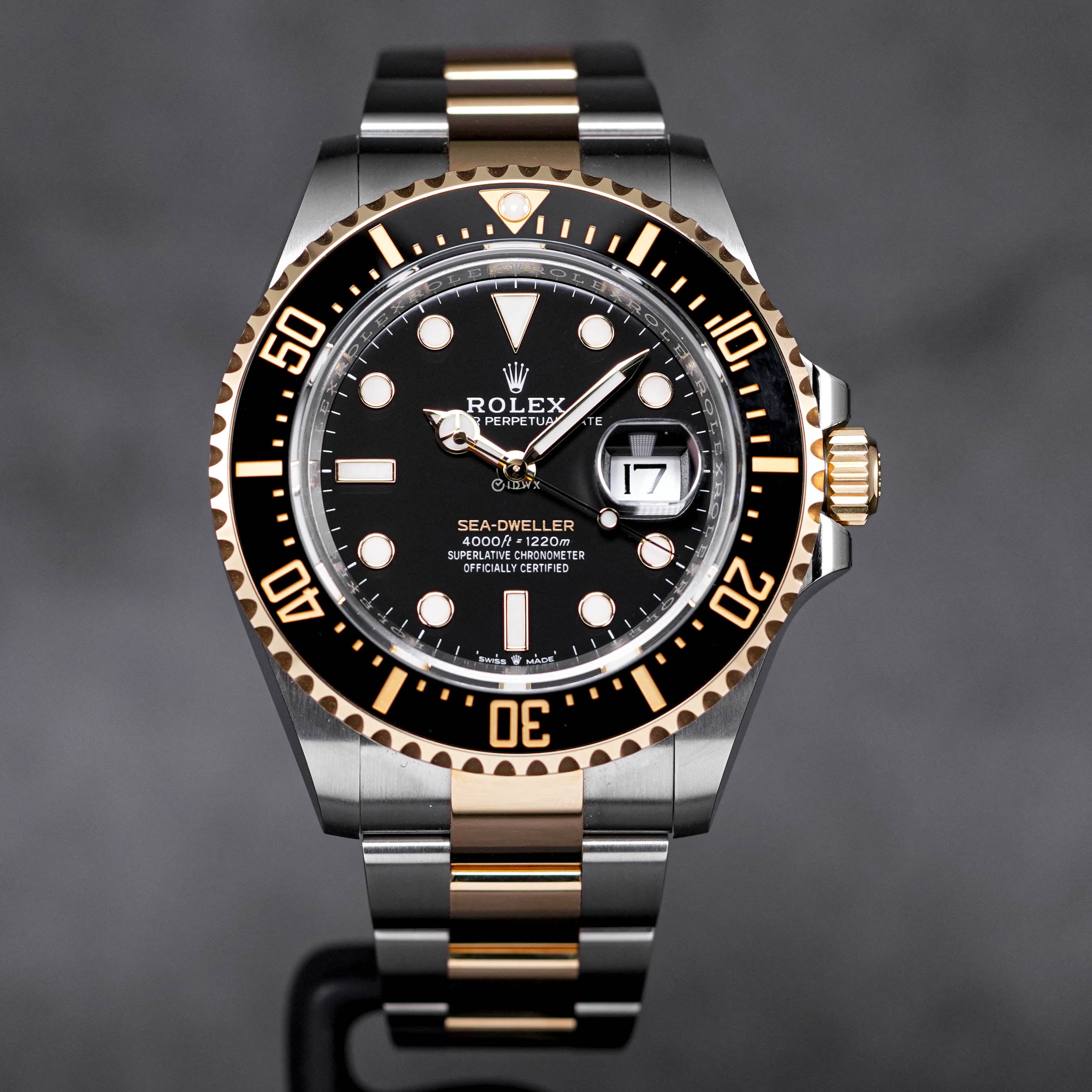 ROLEX SEA DWELLER 43MM TWOTONE YELLOWGOLD BLACK DIAL 2023 IDWX