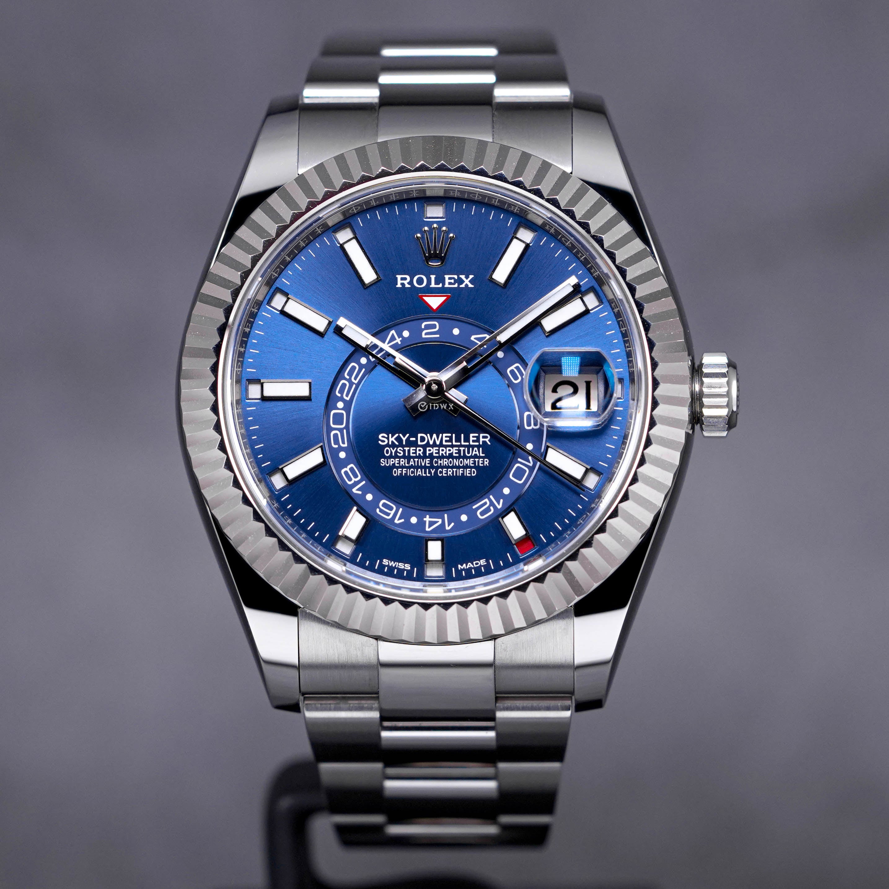 Rolex sky dweller hot sale blue price