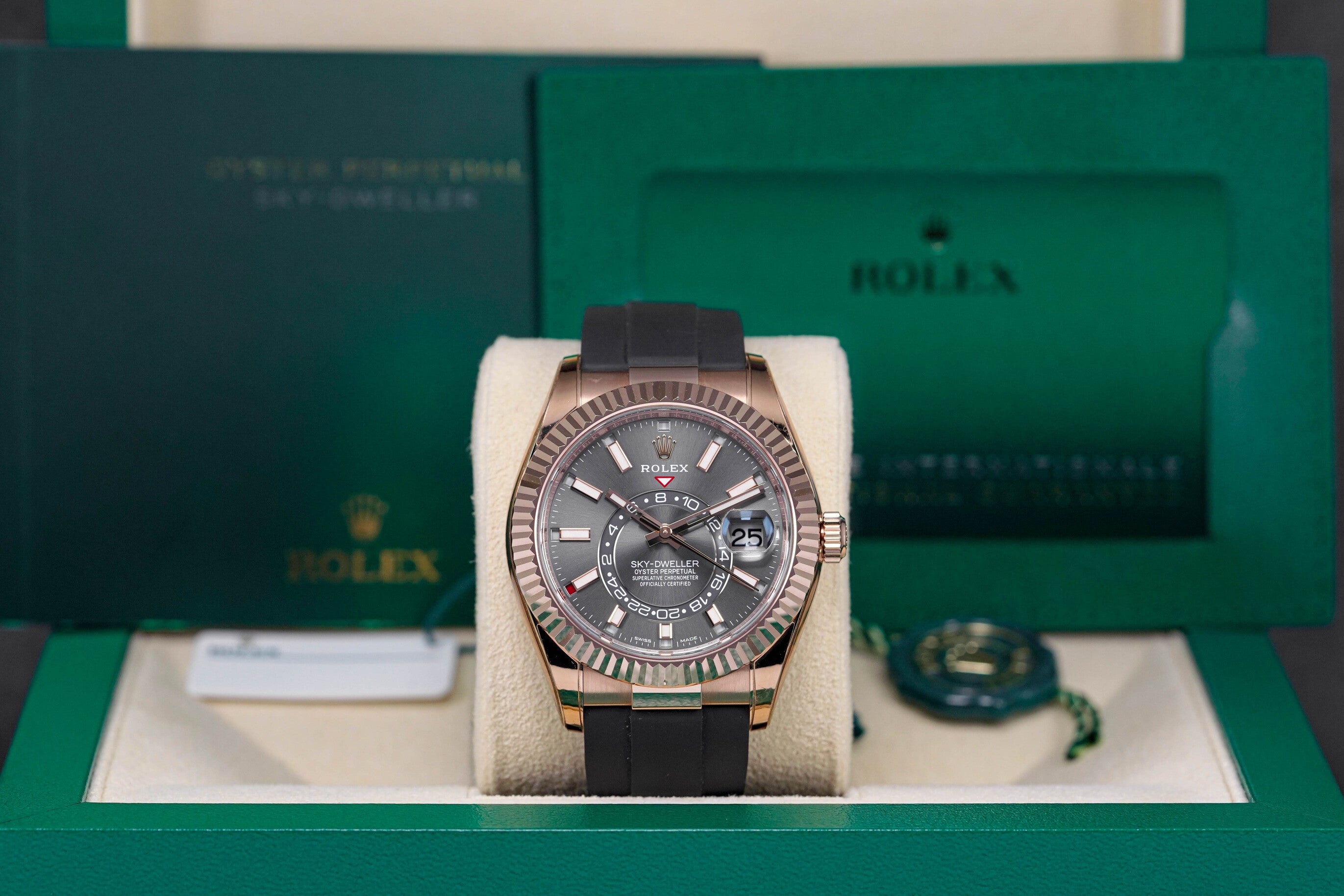 SKY-DWELLER OYSTERFLEX ROSEGOLD RHODIUM DIAL (2021)