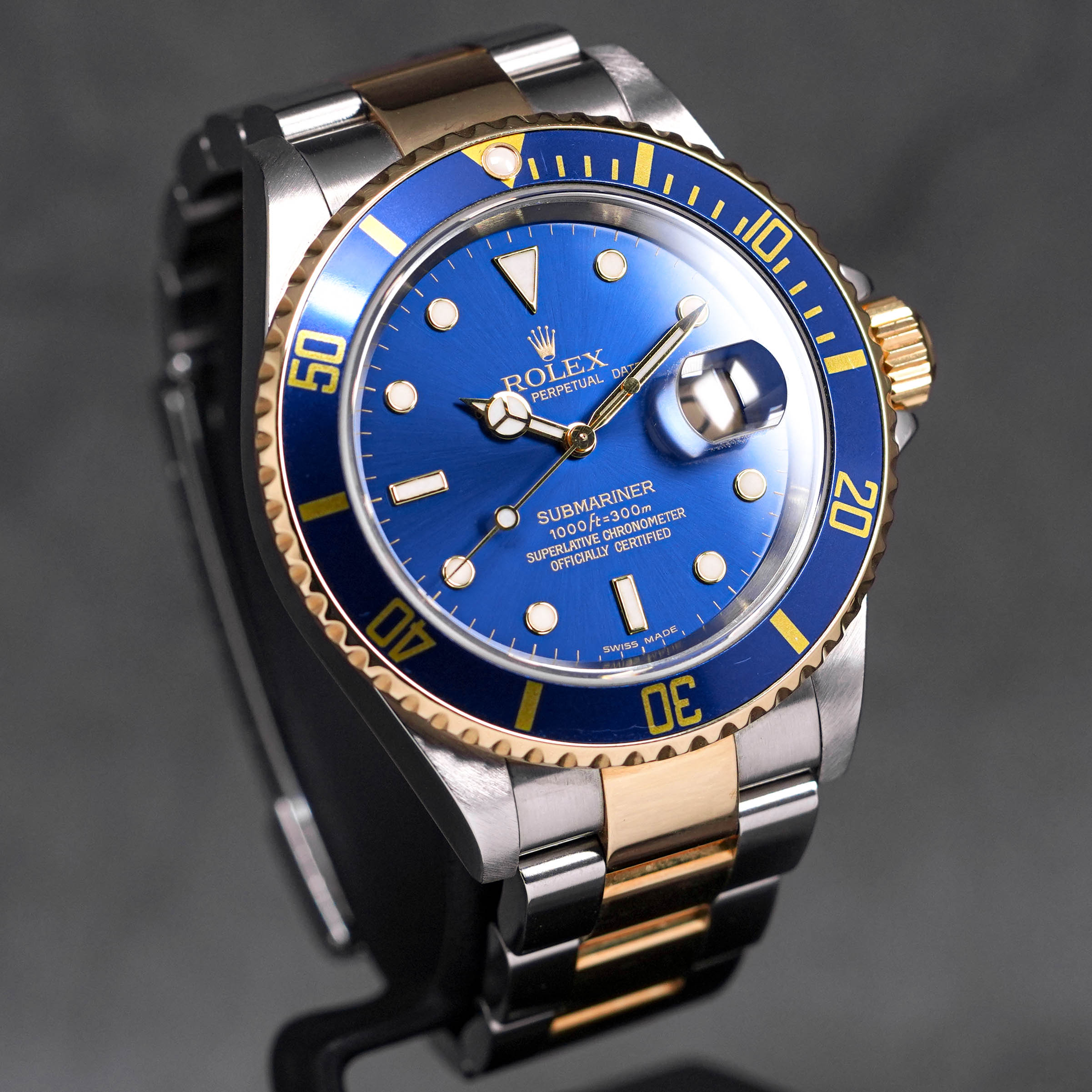 SUBMARINER DATE 40MM 16613 TWOTONE YELLOWGOLD 'BLUESY' (2006)