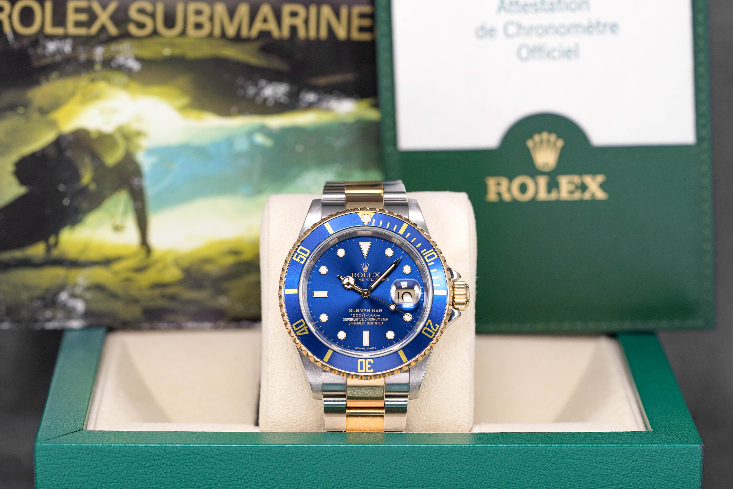 SUBMARINER DATE 40MM 16613 TWOTONE YELLOWGOLD 'BLUESY' (2006)