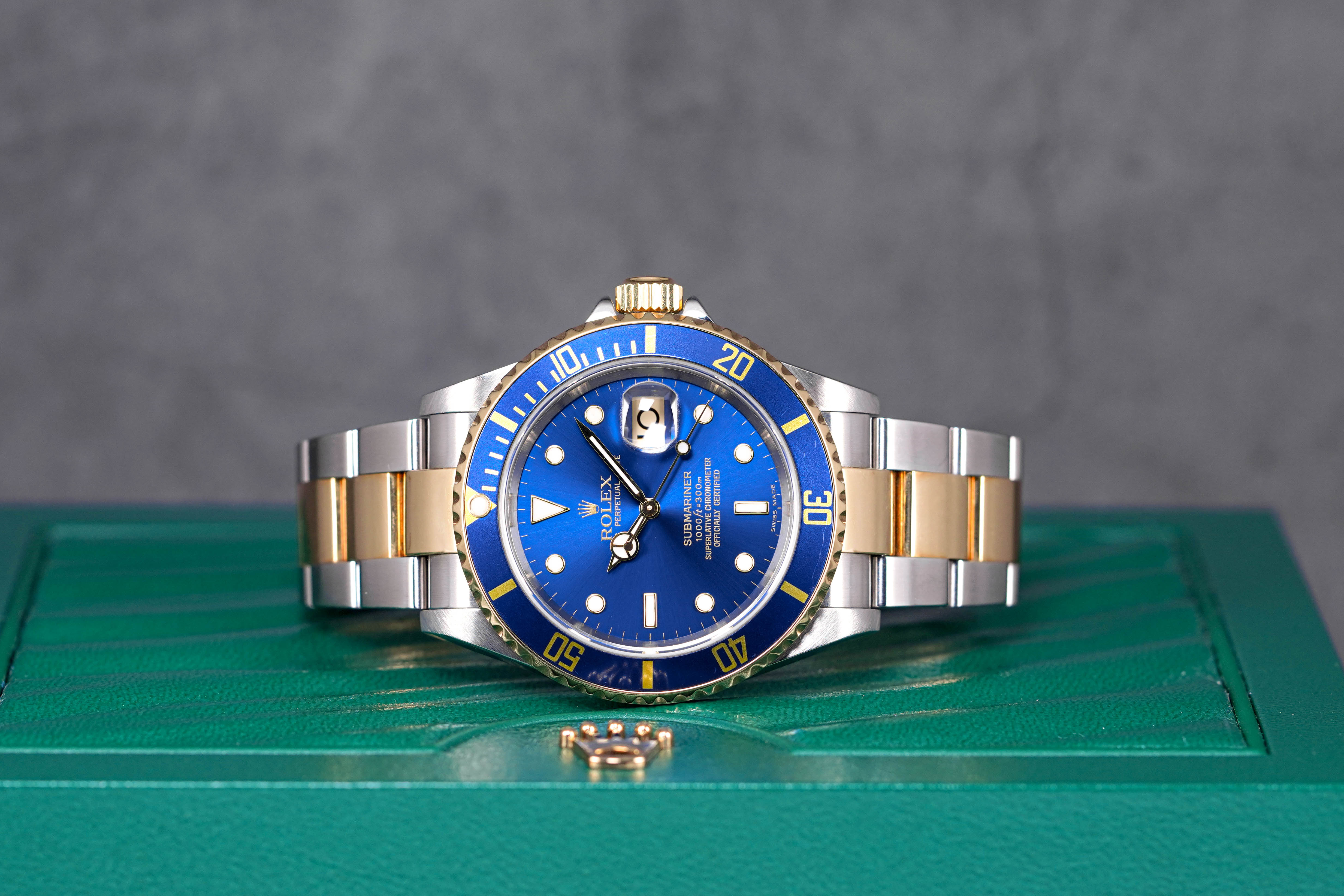 SUBMARINER DATE 40MM 16613 TWOTONE YELLOWGOLD 'BLUESY' (2006)