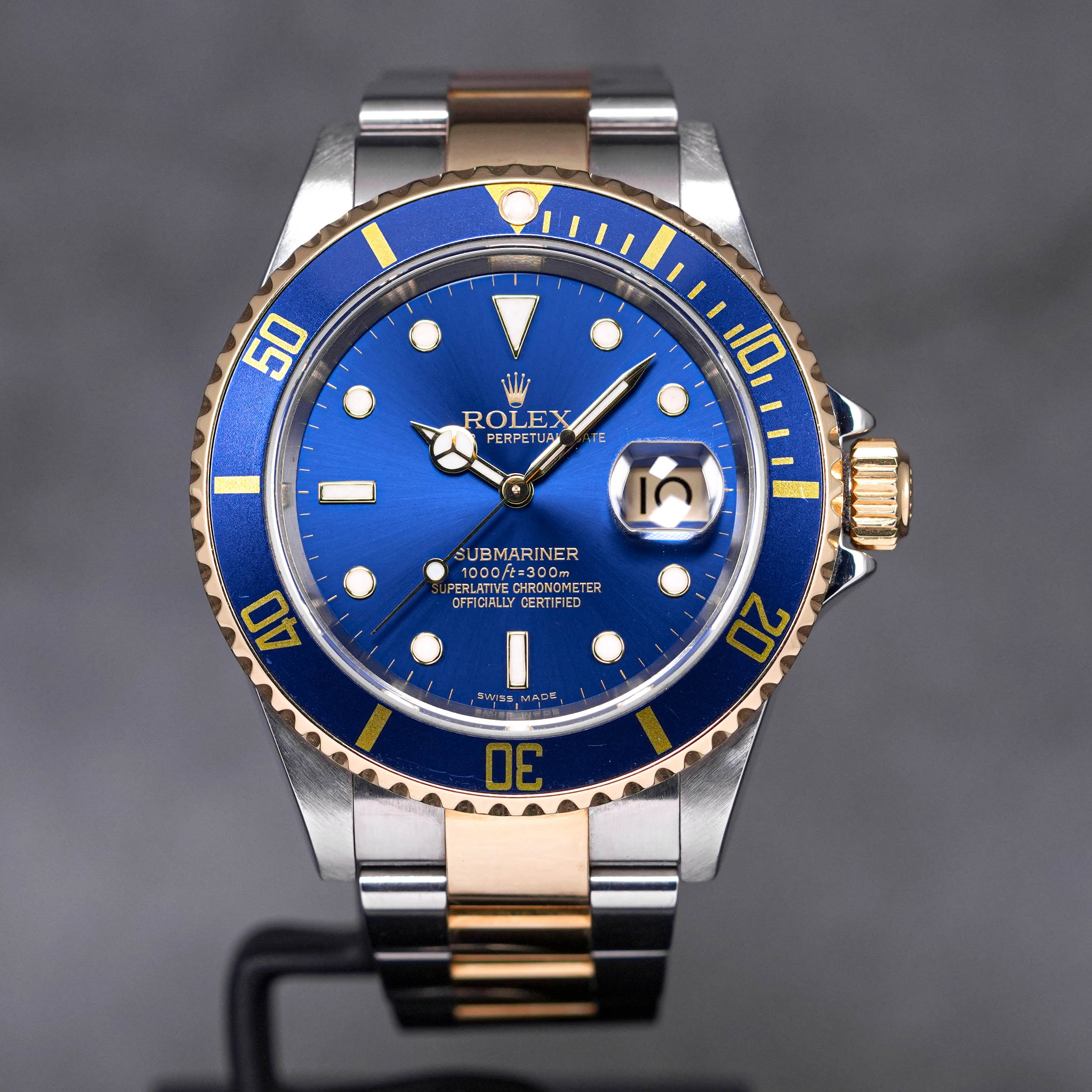 SUBMARINER DATE 40MM 16613 TWOTONE YELLOWGOLD 'BLUESY' (2006)