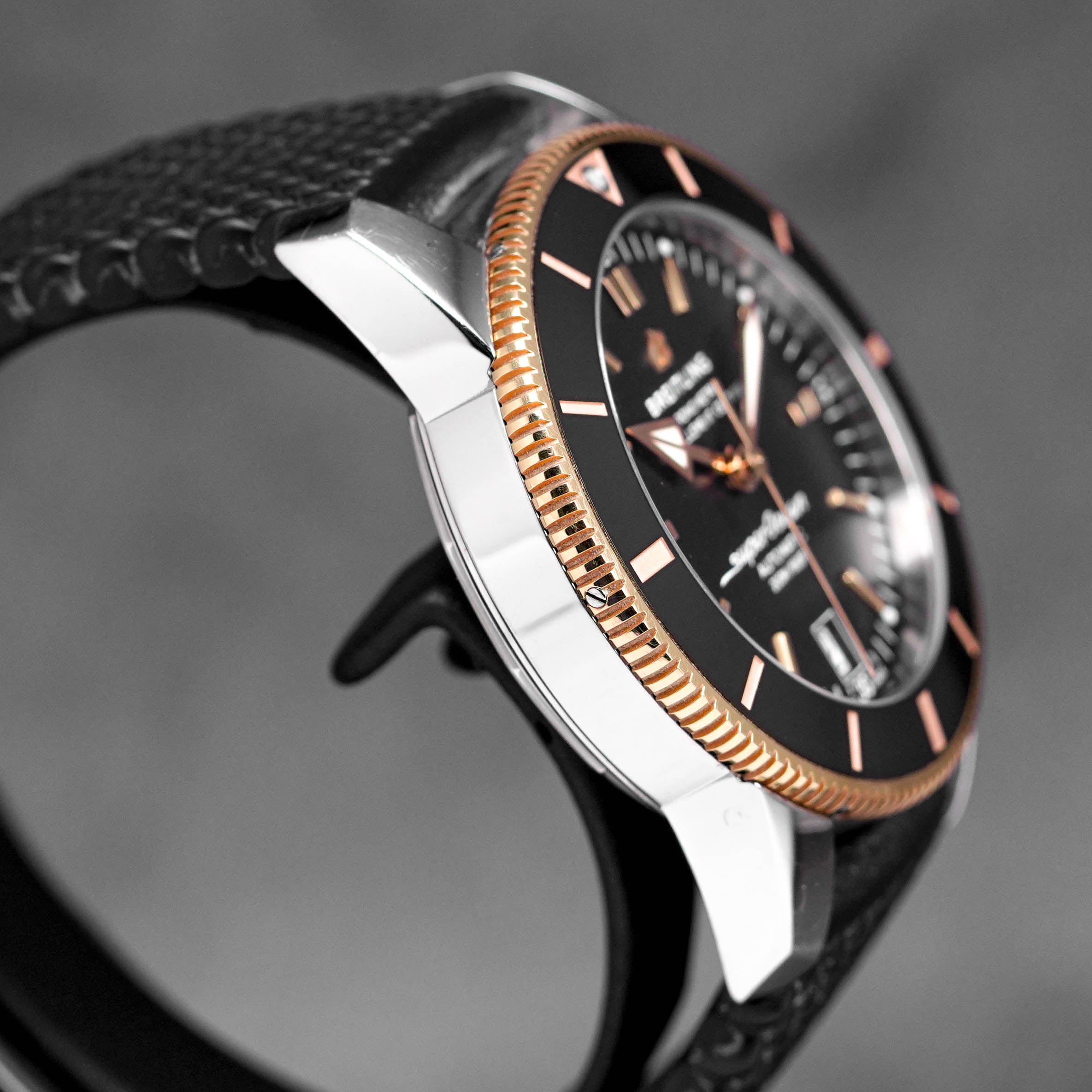 SUPEROCEAN HERITAGE 42MM ROSEGOLD BLACK RUBBER (2019)