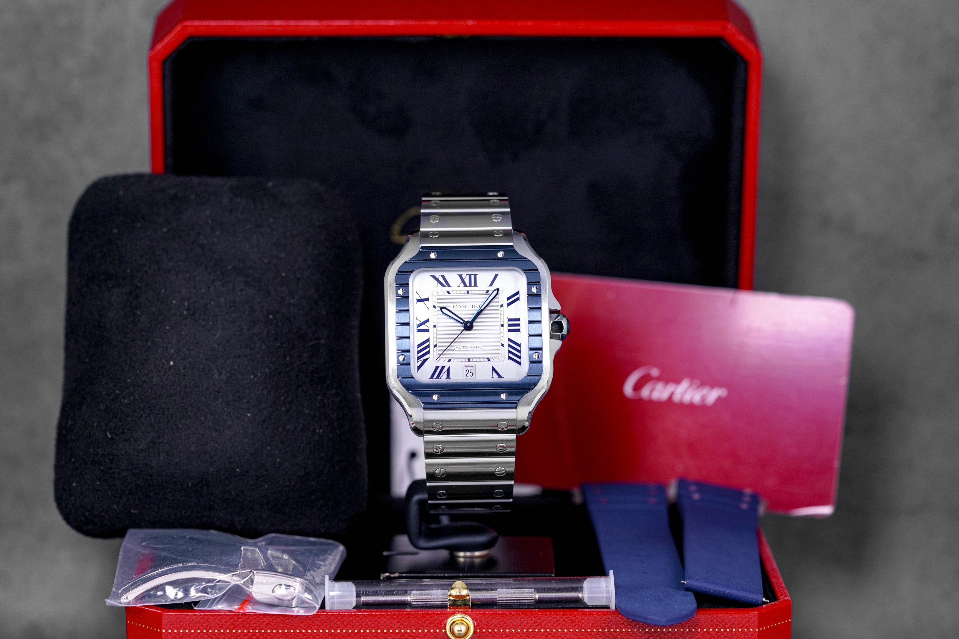 Santos De Cartier Blue PVD