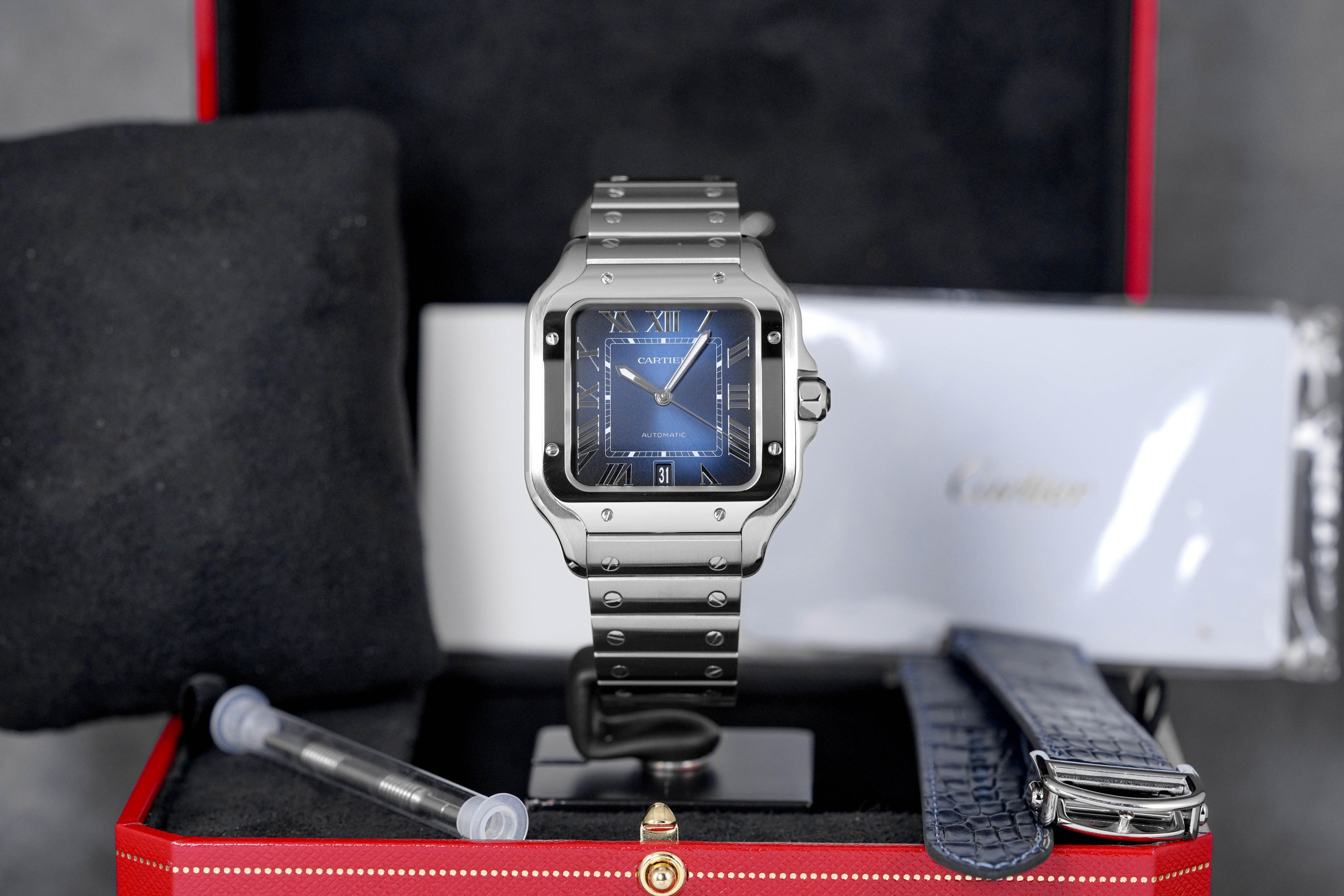 Harga Santos De Cartier L Blue Terbaru