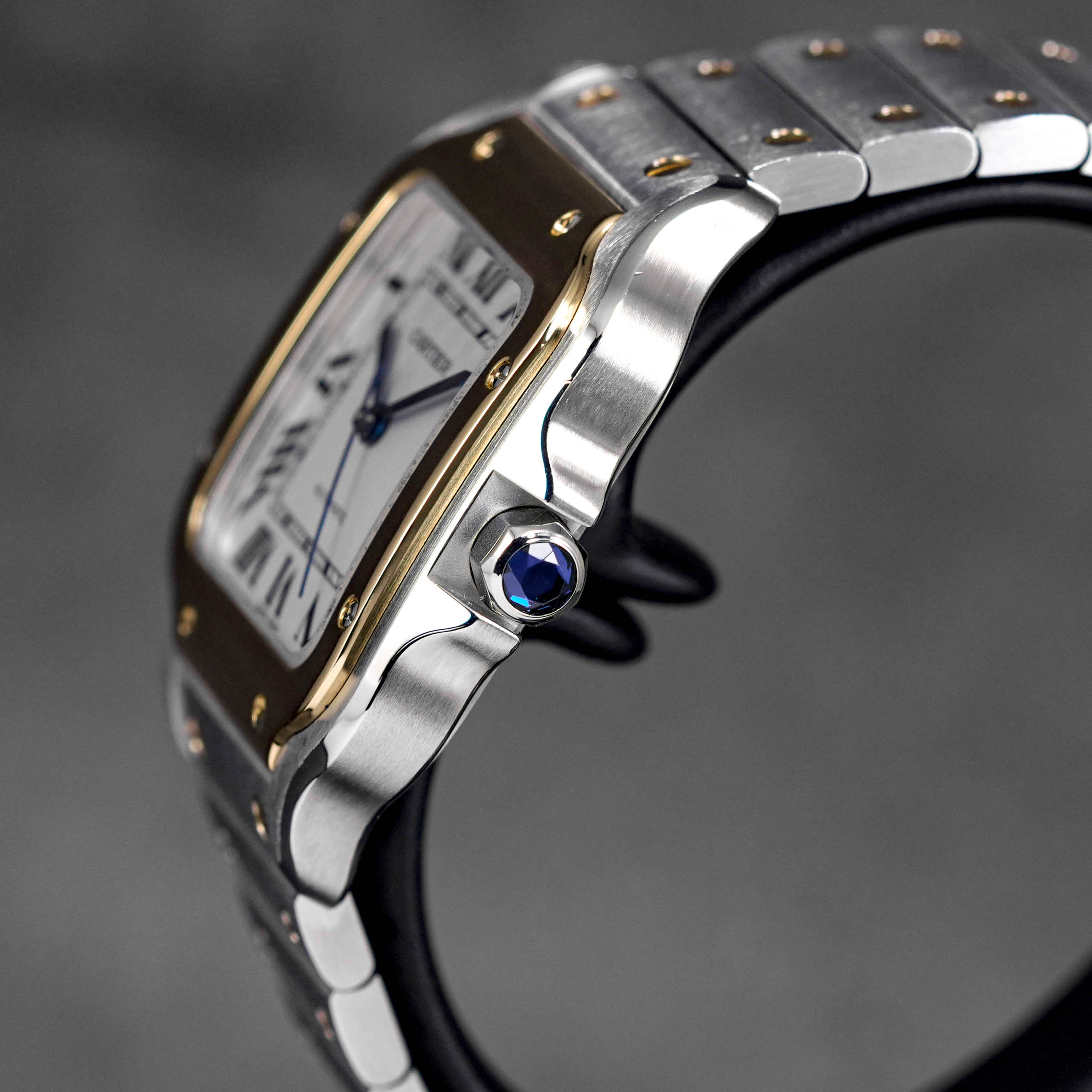 CARTIER SANTOS DE CARTIER M TWOTONE YELLOWGOLD SILVER DIAL (2023