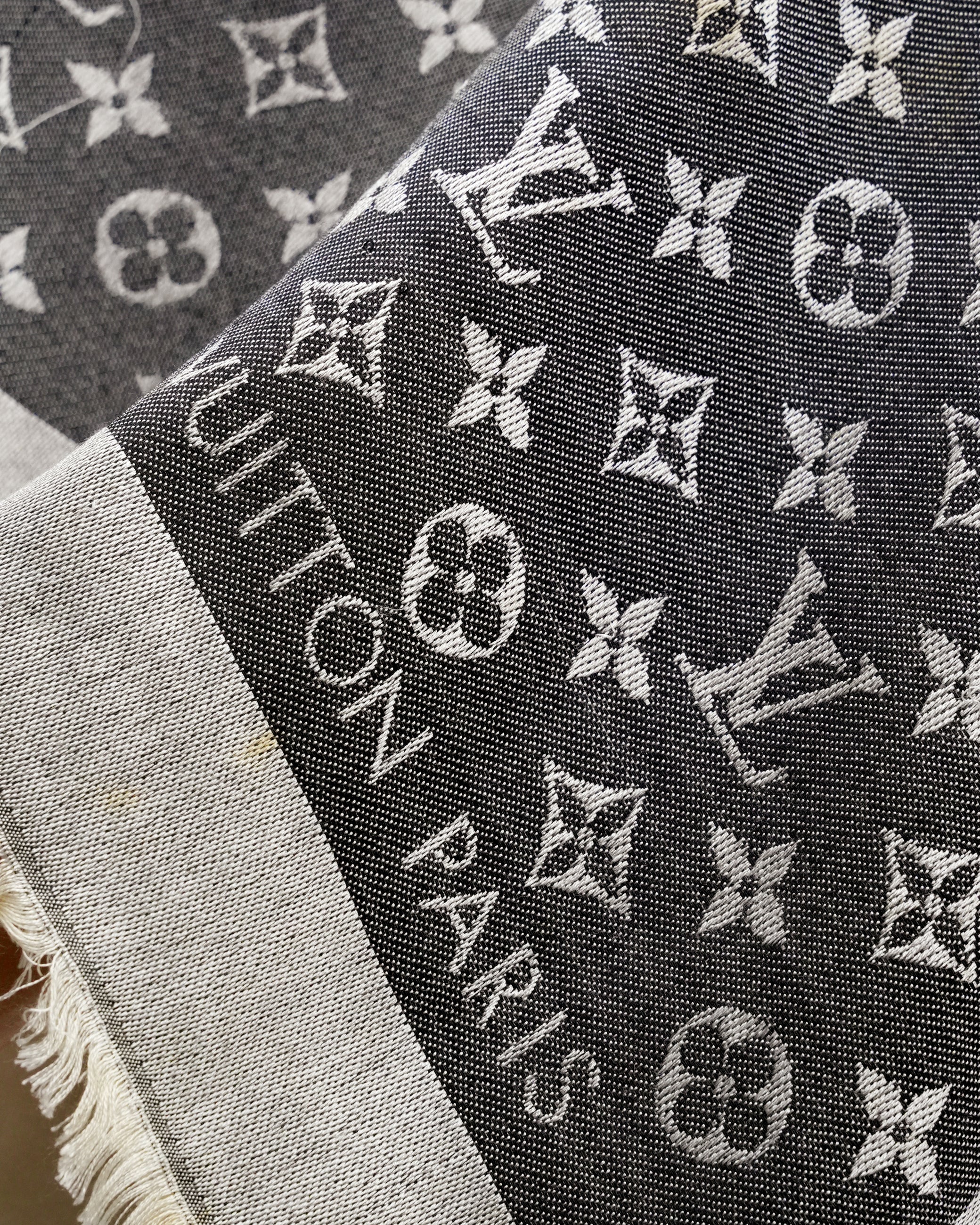 MONOGRAM DENIM SHAWL