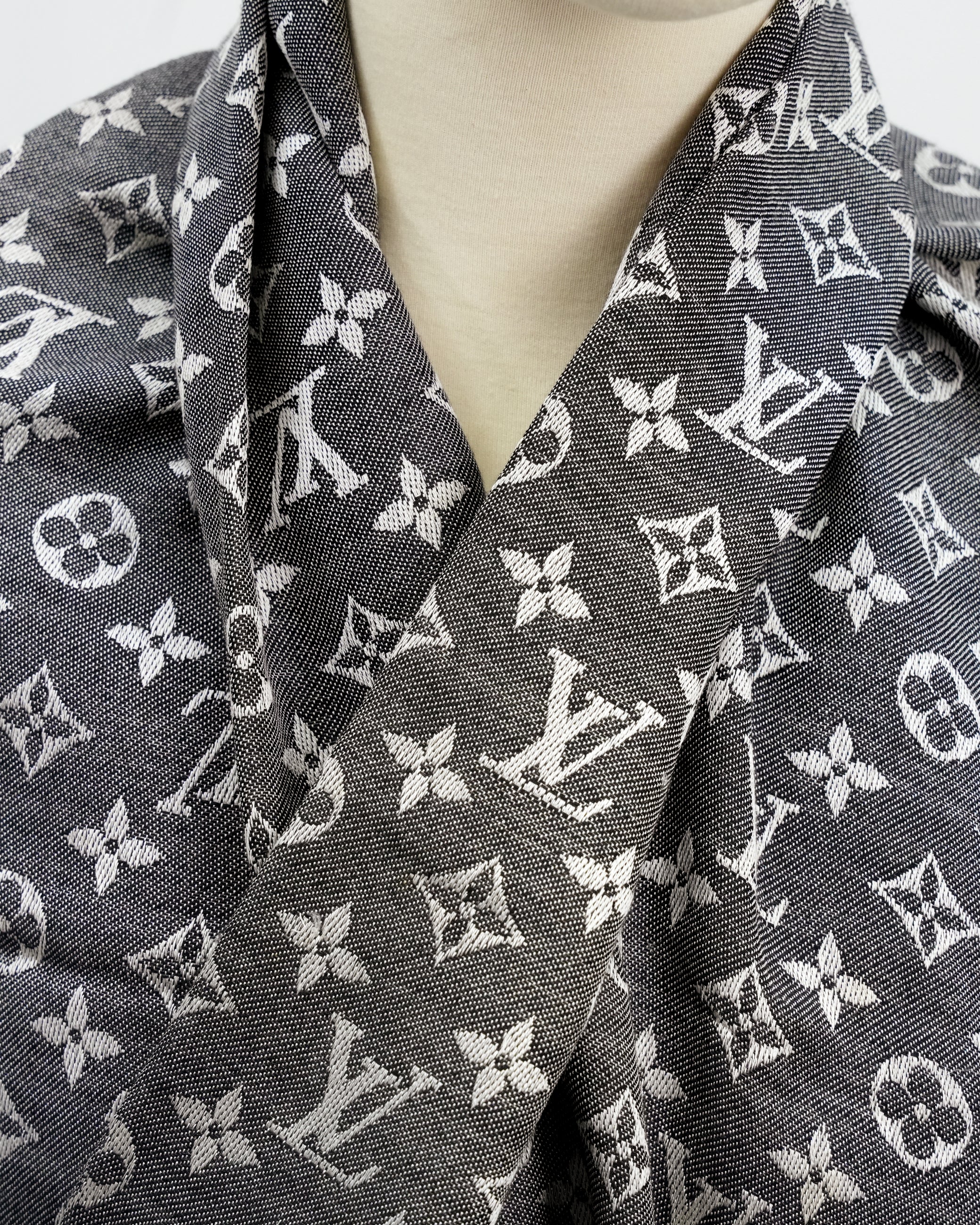 MONOGRAM DENIM SHAWL