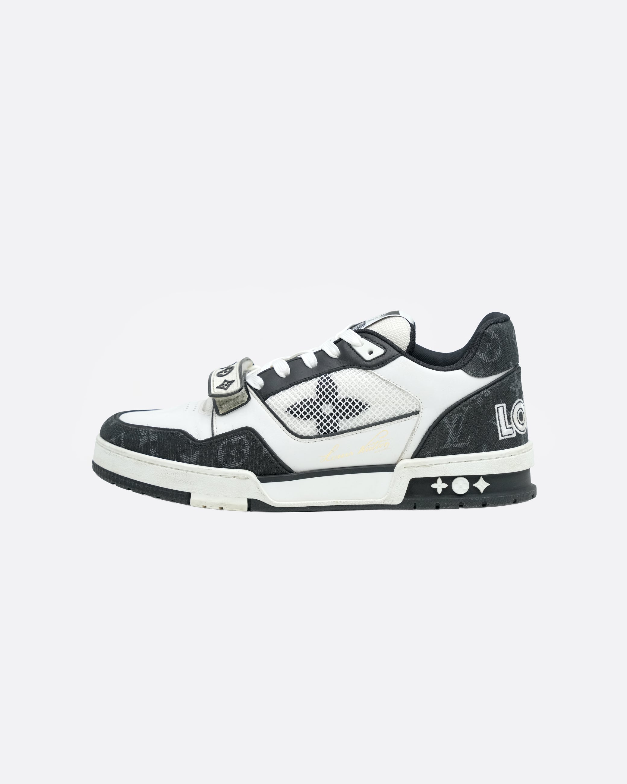 TRAINER SNEAKERS BLACK MONOGRAM SIZE 7