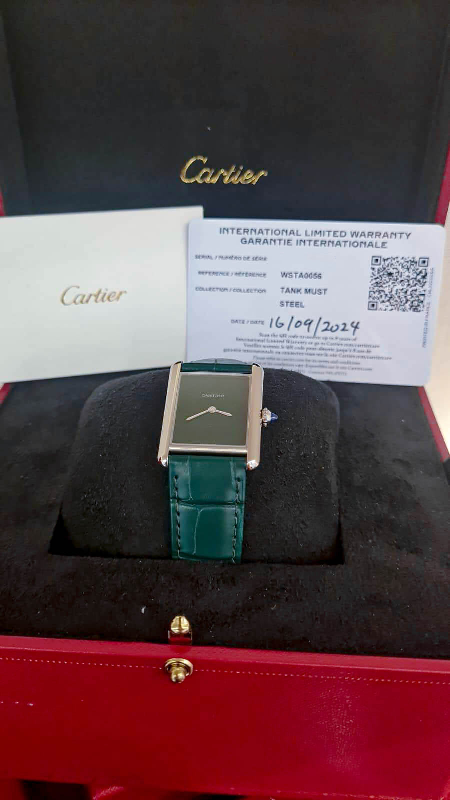 TANK MUST DE CARTIER L GREEN DIAL (2024)