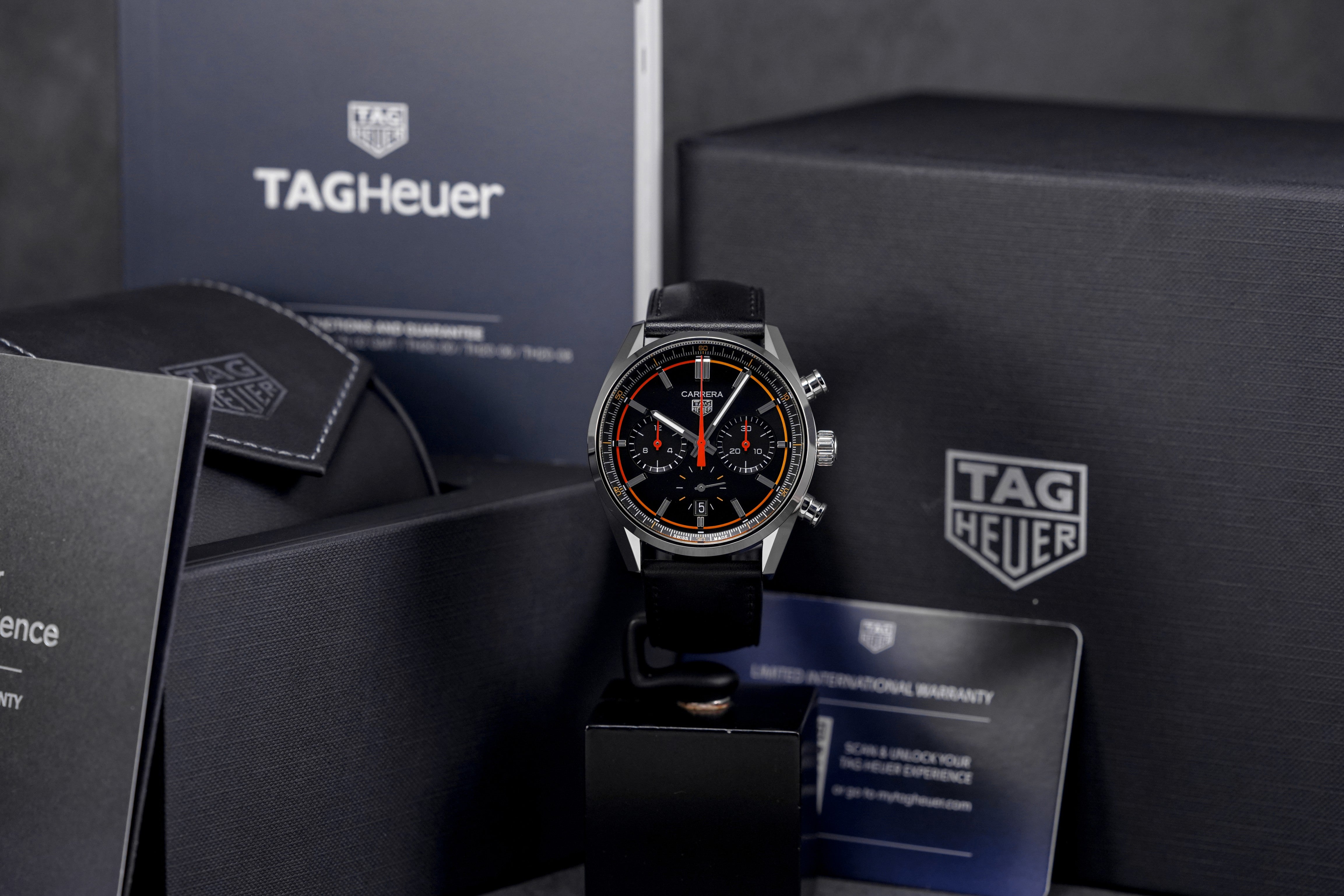 Harga Tag Heuer Carrera Chrono Black Orange