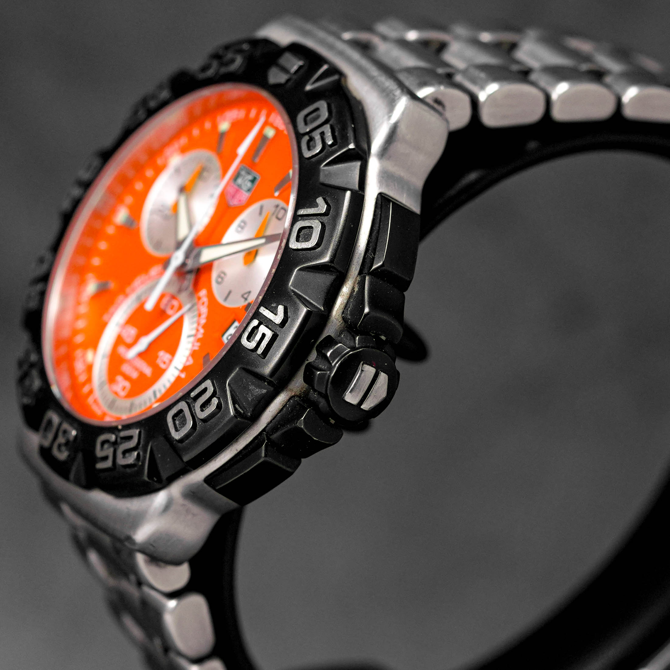 TAG HEUER FORMULA 1 CHRONOGRAPH ORANGE DIAL QUARTZ (2007) - IDWX