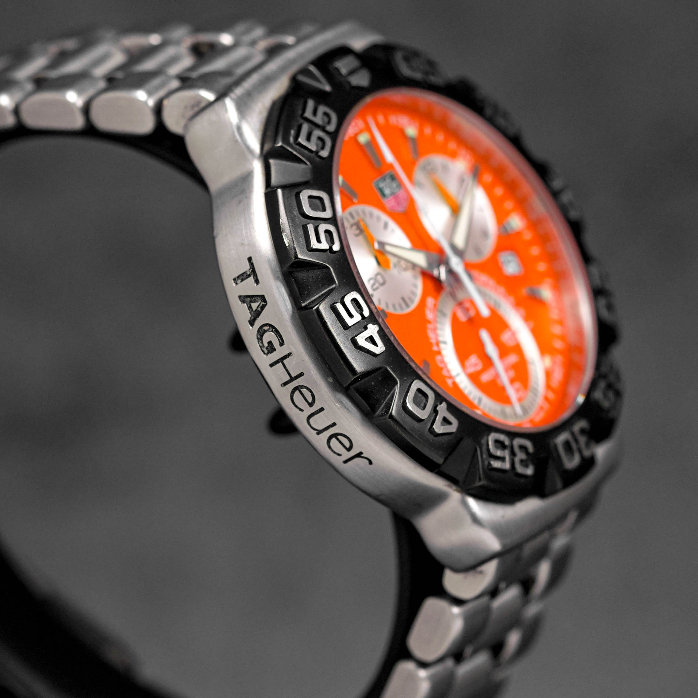 TAG HEUER FORMULA 1 CHRONOGRAPH ORANGE DIAL QUARTZ (2007) - IDWX