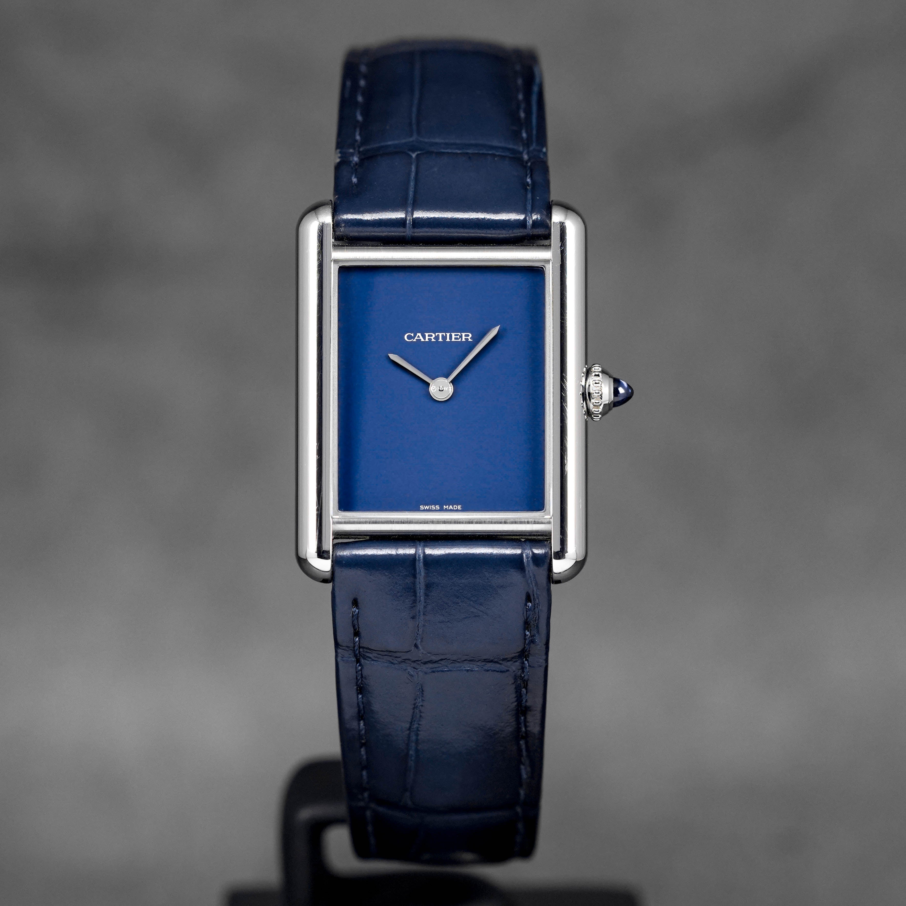 CARTIER TANK MUST DE CARTIER L BLUE DIAL (2021) IDWX