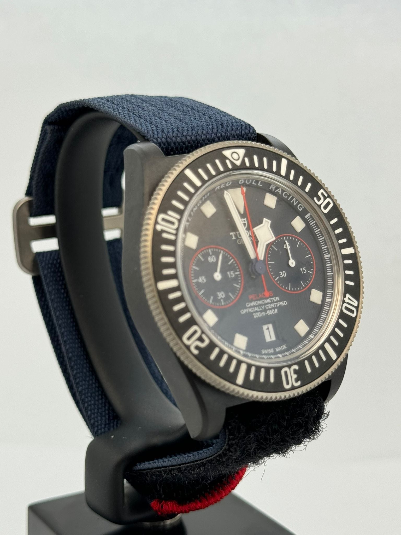 PELAGOS FXD CHRONO BLACK CARBON 'ALINGHI RED BULL RACING' BLUE DIAL (2025)
