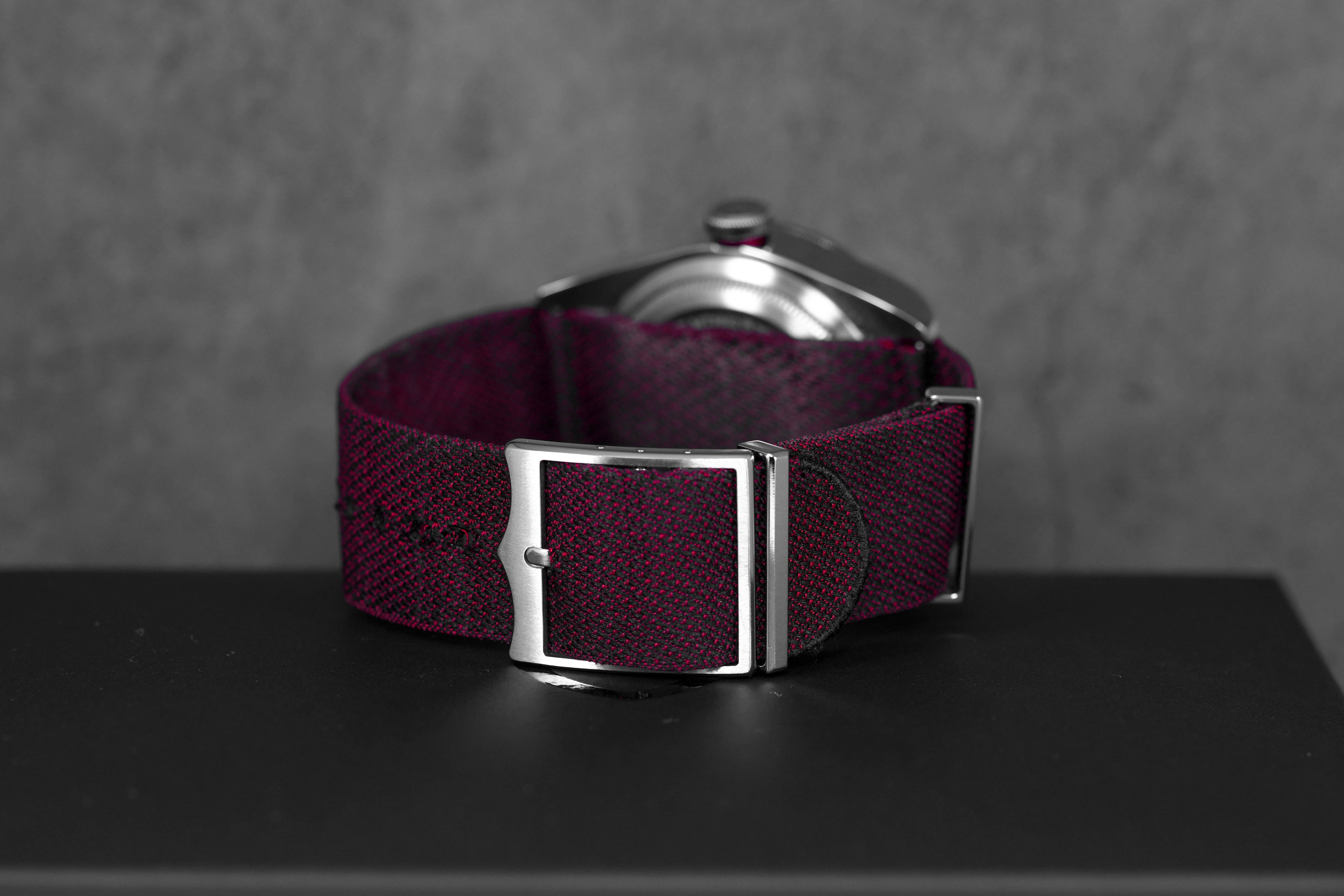 HERITAGE BLACK BAY 41 RED NATO STRAP (2018)