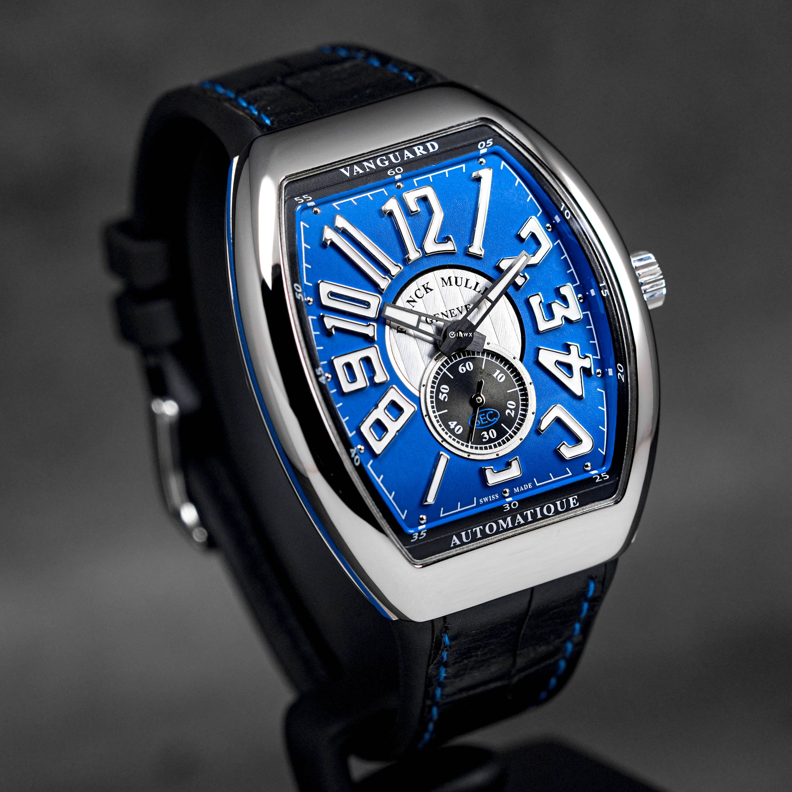 オリジナルラグジュアリーウォッチ Vanguard FRANCK MULLER VANGUARD V41 SLIM VINTAGE SMALL SECOND BLUE DIAL