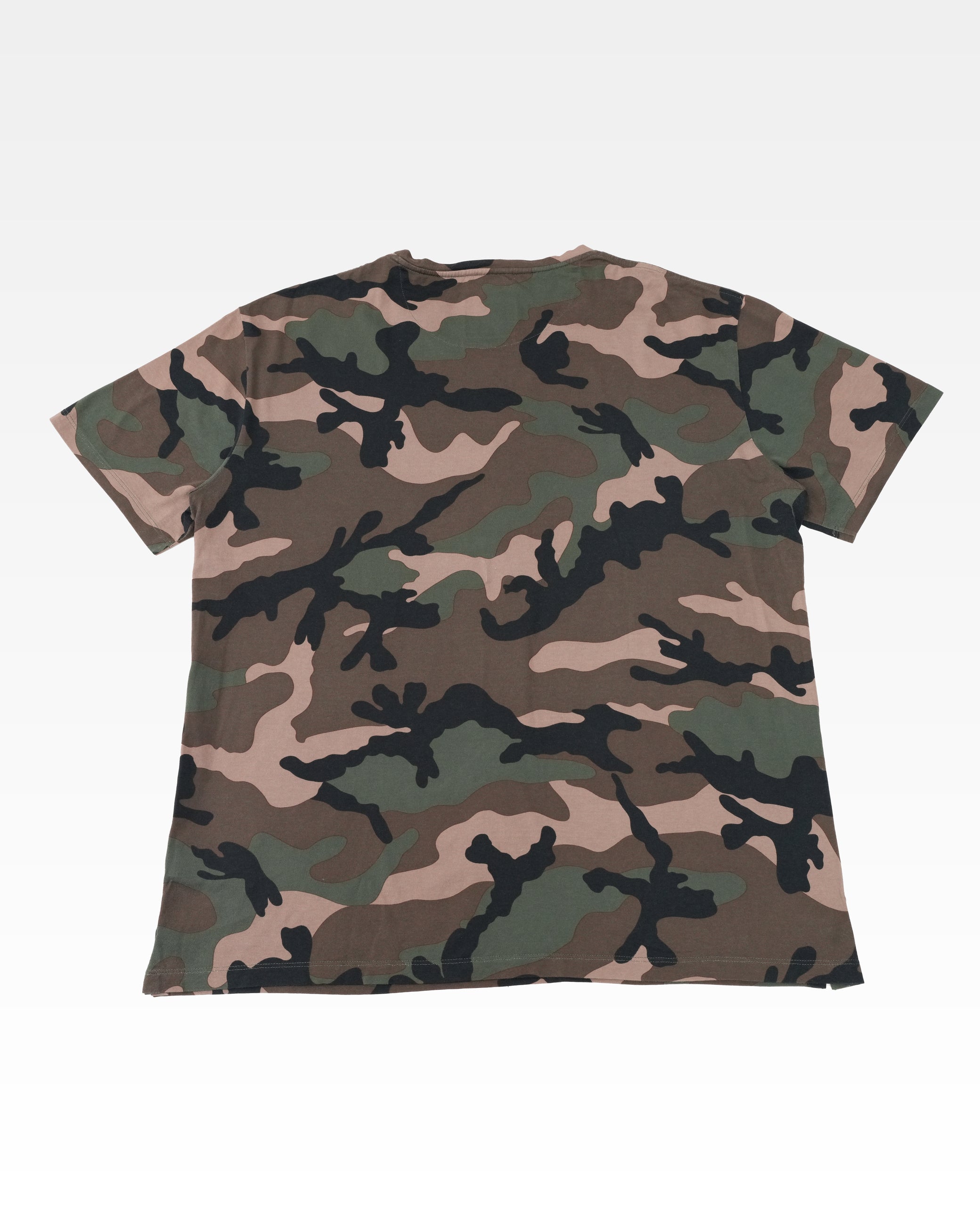 COTTON T-SHIRT GREEN X BLACK CAMOUFLAGE WITH STUDS