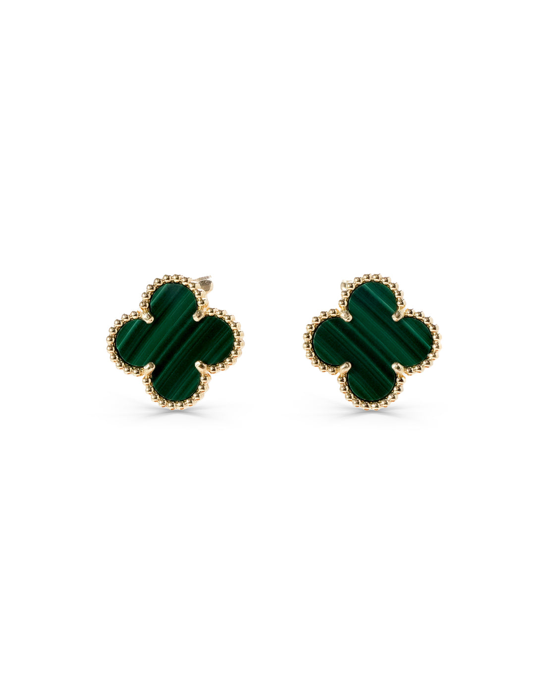 VINTAGE ALHAMBRA MALACHITE EARRING