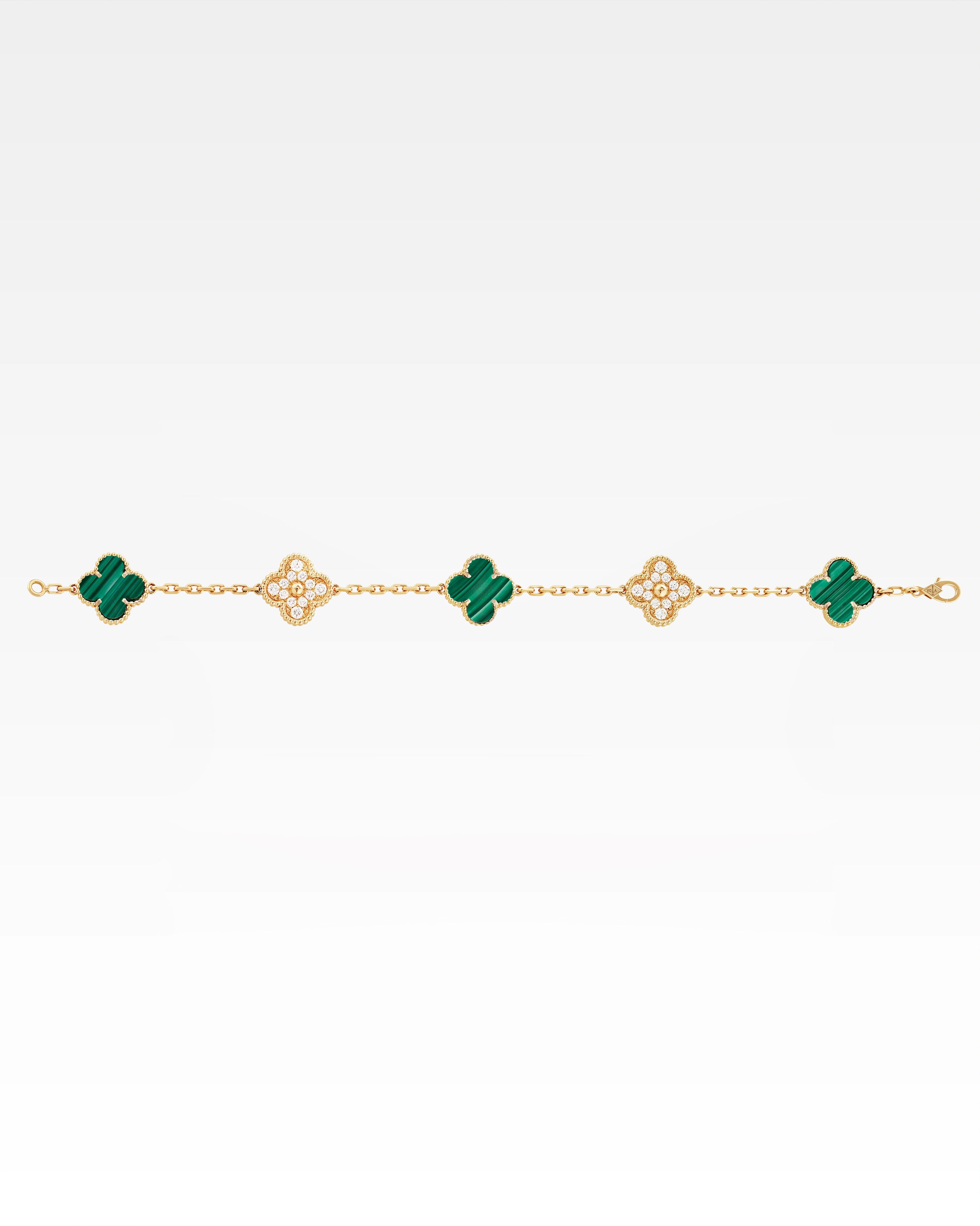 VINTAGE ALHAMBRA BRACELET – MALACHITE & DIAMONDS