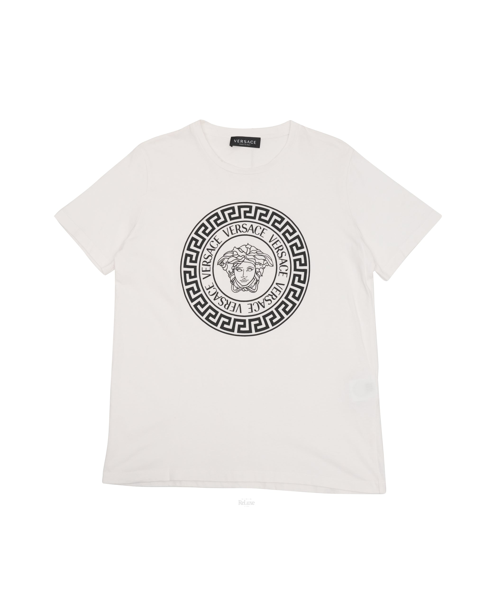 Tシャツ・カットソー VERSACE WHITE COTTON T-SHIRT Logo T-Shirt White,Print | VERSACE US